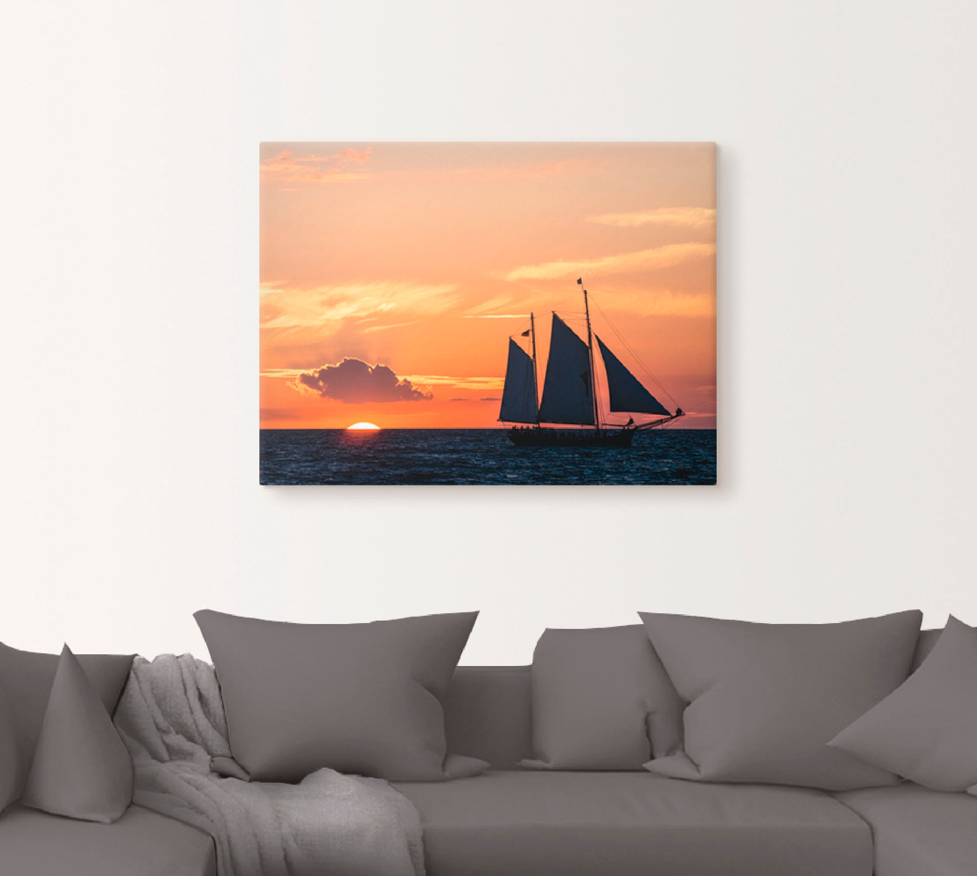 Artland Wandbild »Segelschiff«, Boote & Schiffe, (1 St.), als Leinwandbild, Wandaufkleber oder Poster in versch. Größen
