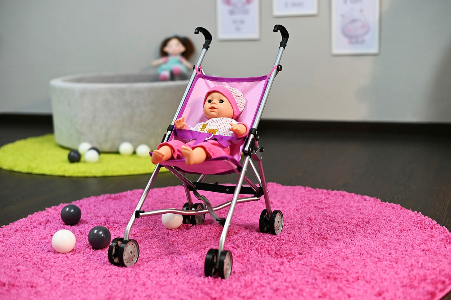 Knorrtoys® Puppenbuggy »Sim -  princess pink«