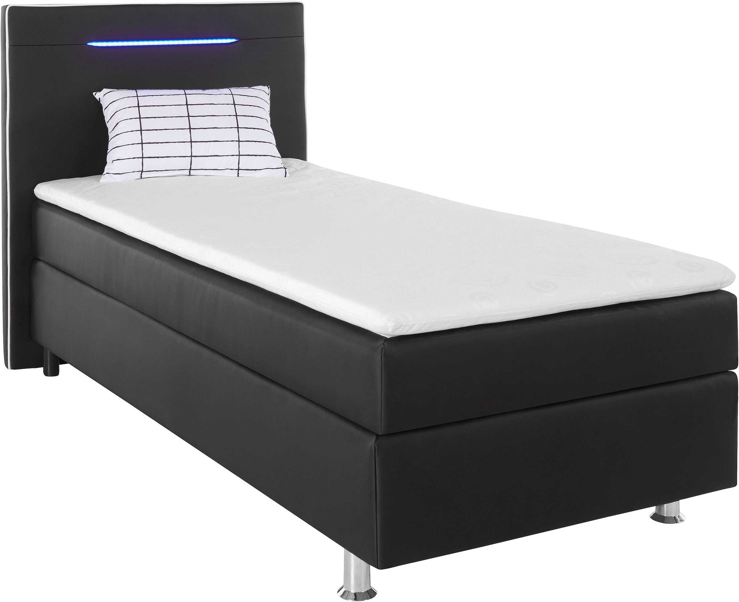 Bild von COLLECTION AB Boxspringbett, inkl. LED-Beleuchtung, Topper und Kissen
