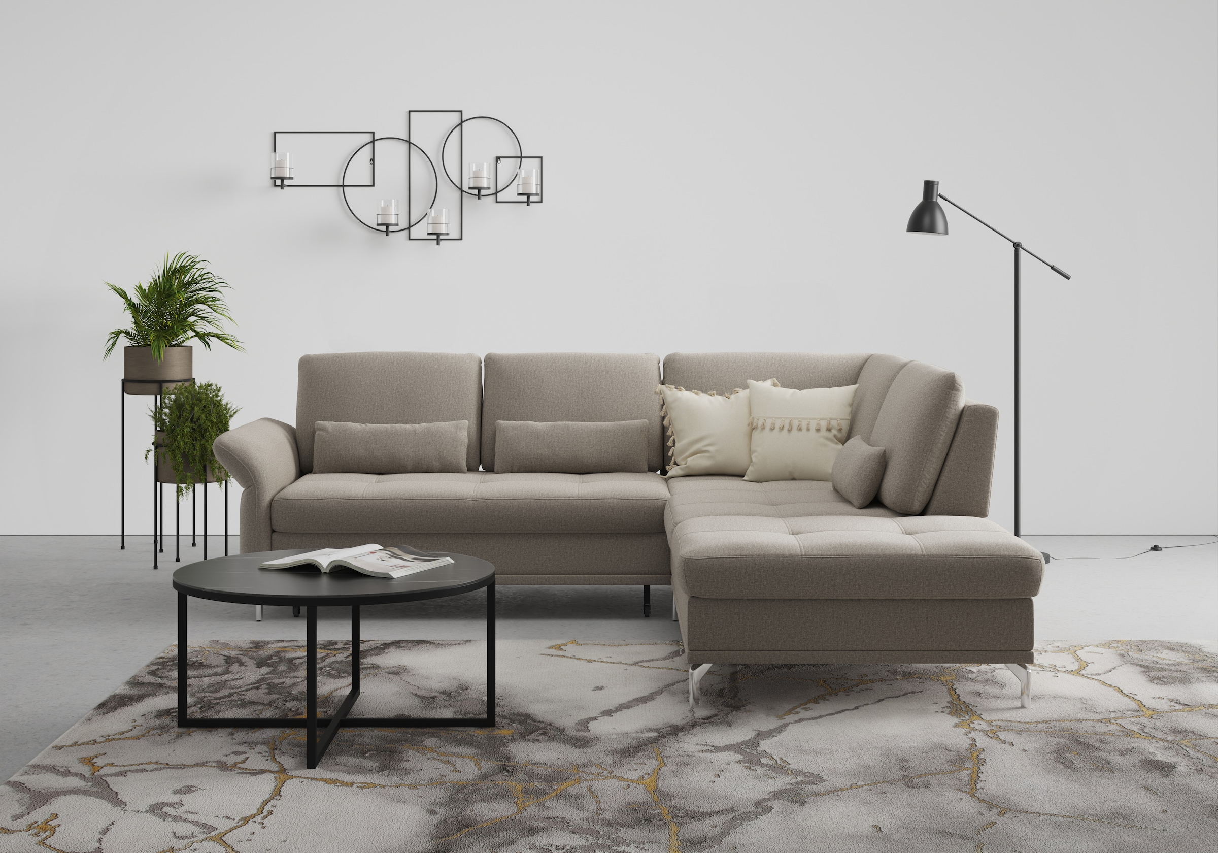 INOSIGN Ecksofa »Palm Beach L-Form« Federkern, mit Sitztiefenverstellung, w günstig online kaufen