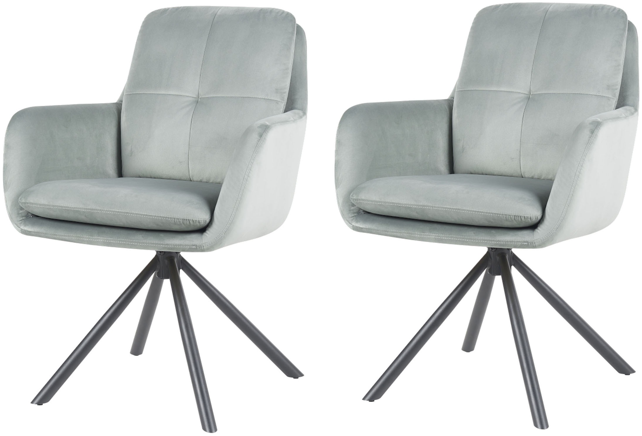 HELA Armlehnstuhl »PARMA« (Set) 2 Stk.2er Pack, 360° drehbar, 4-Fuß, Kissen günstig online kaufen