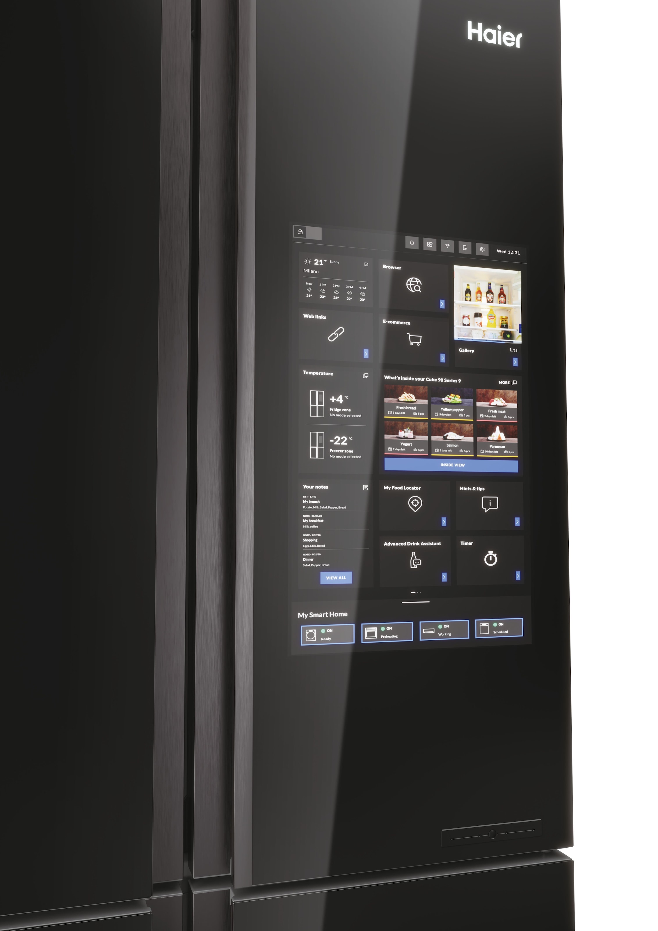 Haier Multi Door CUBE 90 Series 9 »HCW9919ESGB«, Cube mit Big Touch Display