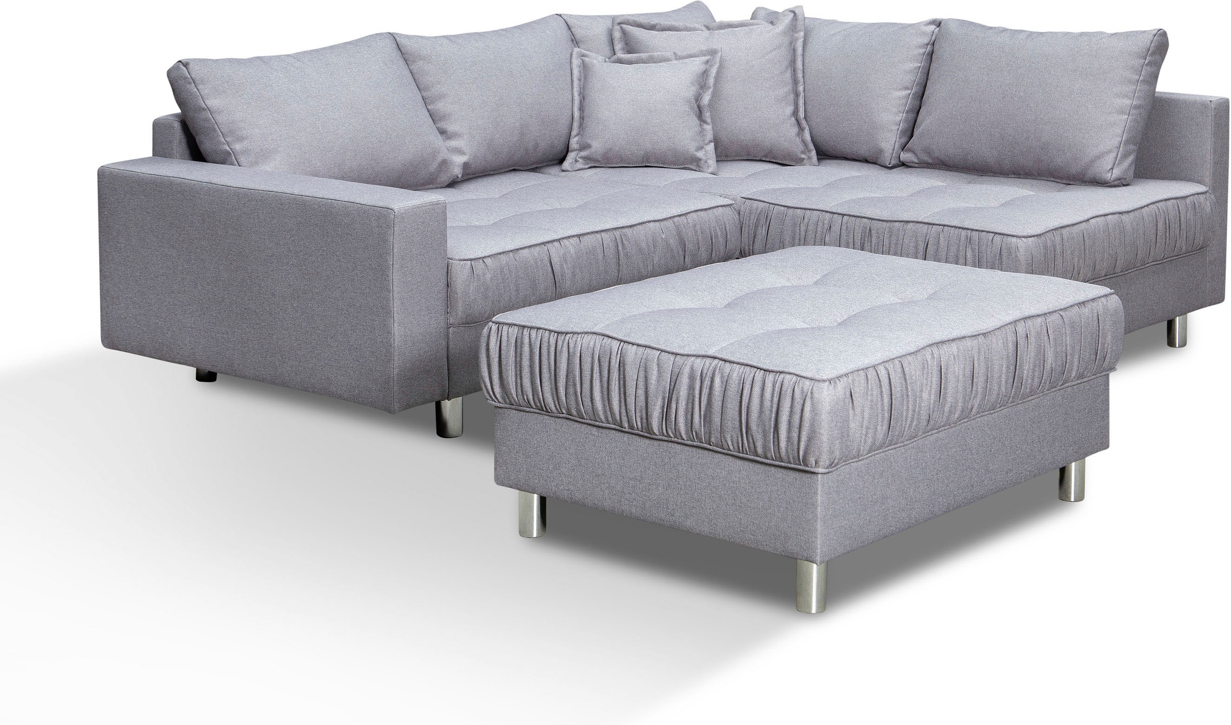 COLLECTION AB Ecksofa »Cannes L-Form«, mit Hocker, inkl. Schlaffunktion günstig online kaufen