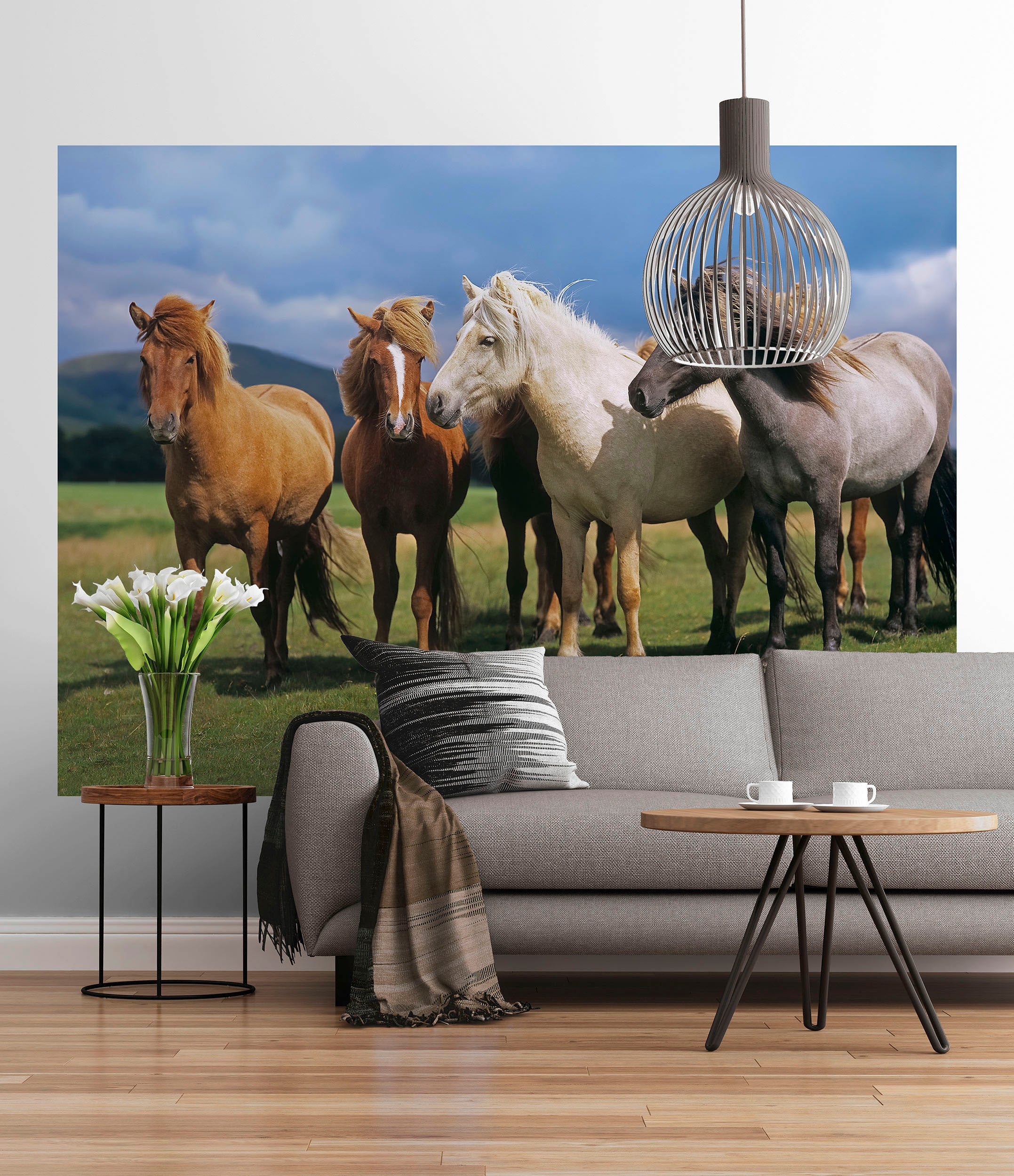 Komar Fototapete »Ponies - Größe 254 x 184 cm«, bedruckt, Wohnzimmer, Schla günstig online kaufen