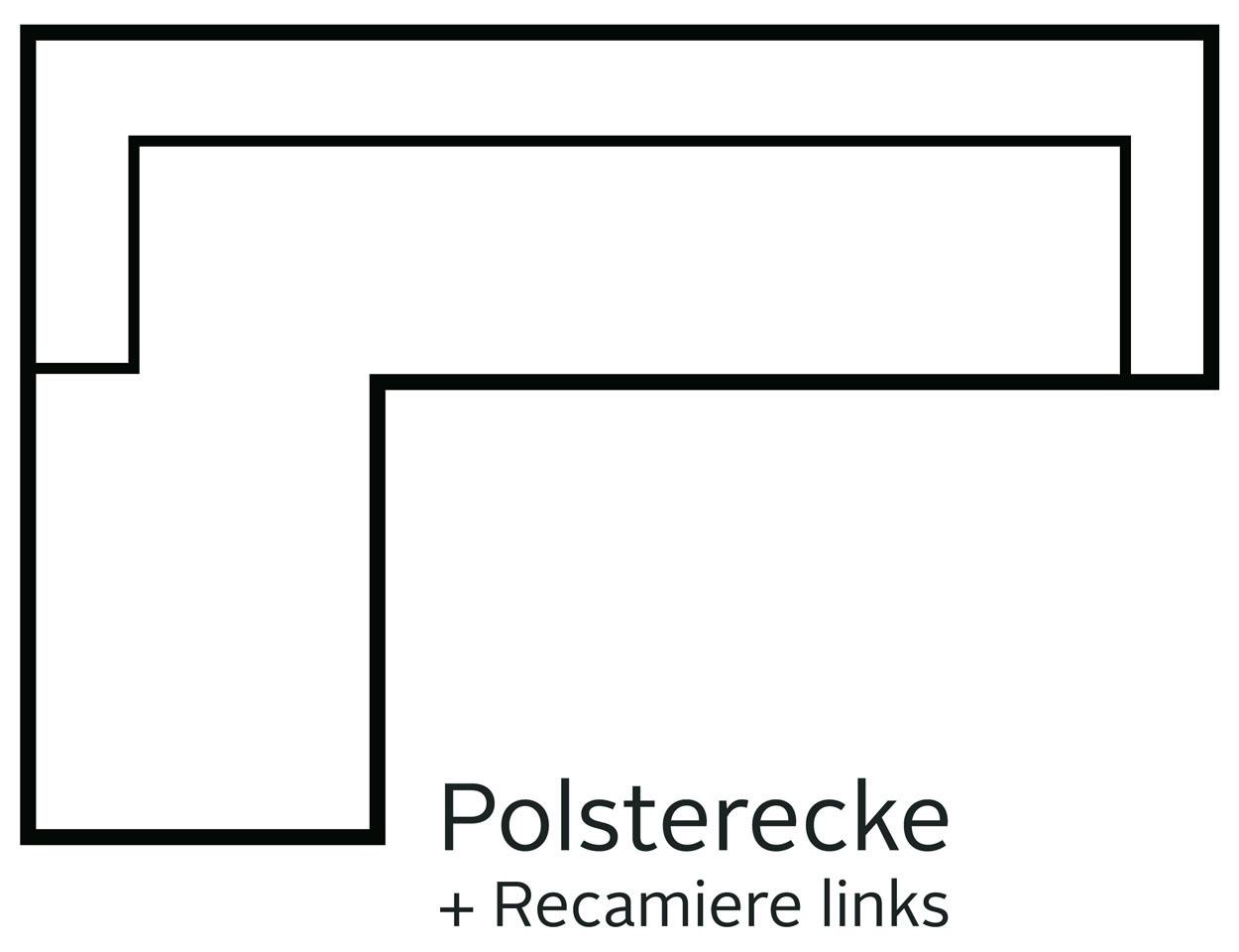 elektrischer Recamiere Ecksofa »Varese«, mit Places Style of wahlweise kaufen Relaxfunktion, 2-Sitzer-Element online