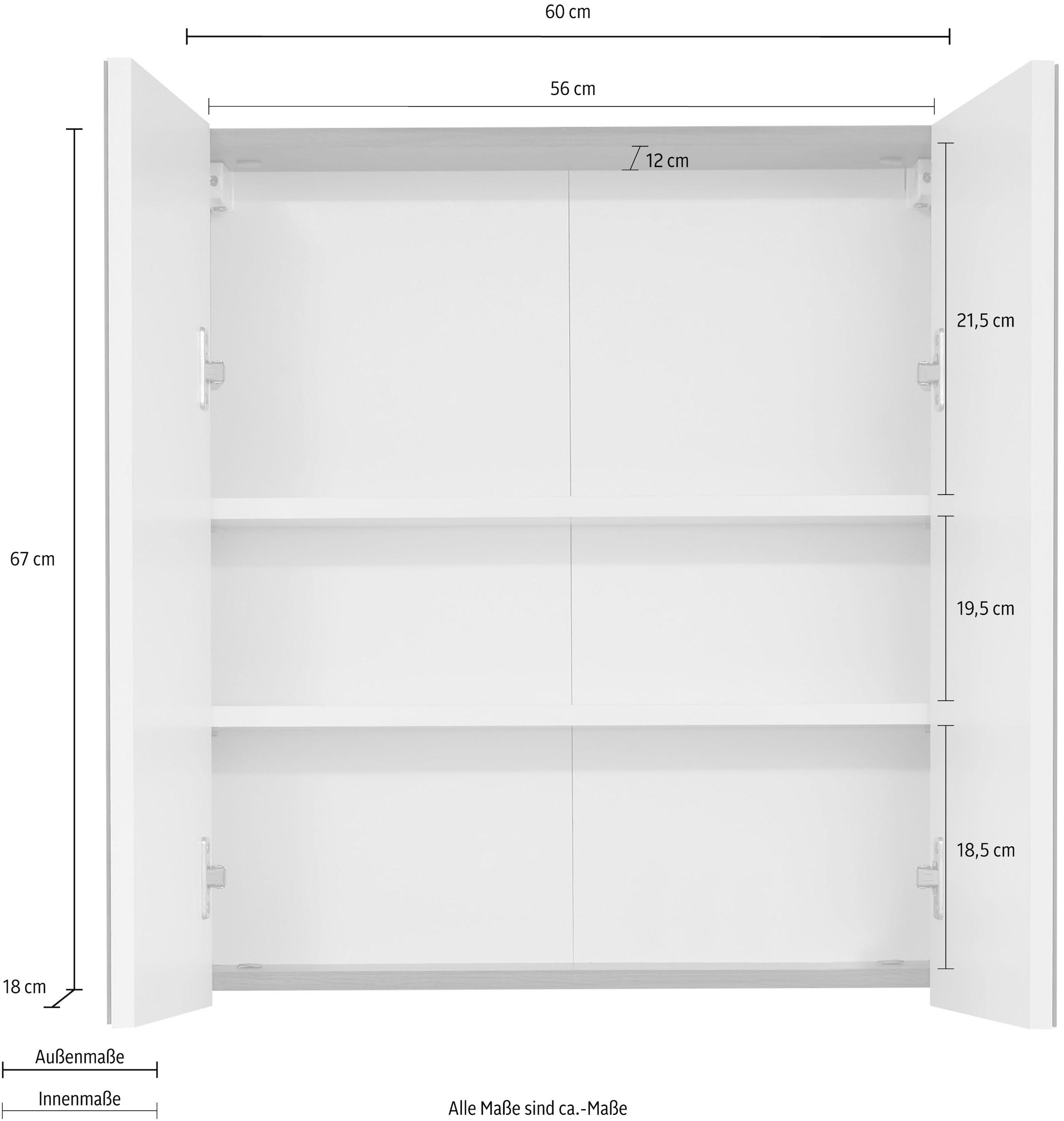 INOSIGN Spiegelschrank »Sovana«, Breite 60 cm, wahlweise mit oder ohne LED-Beleuchtung