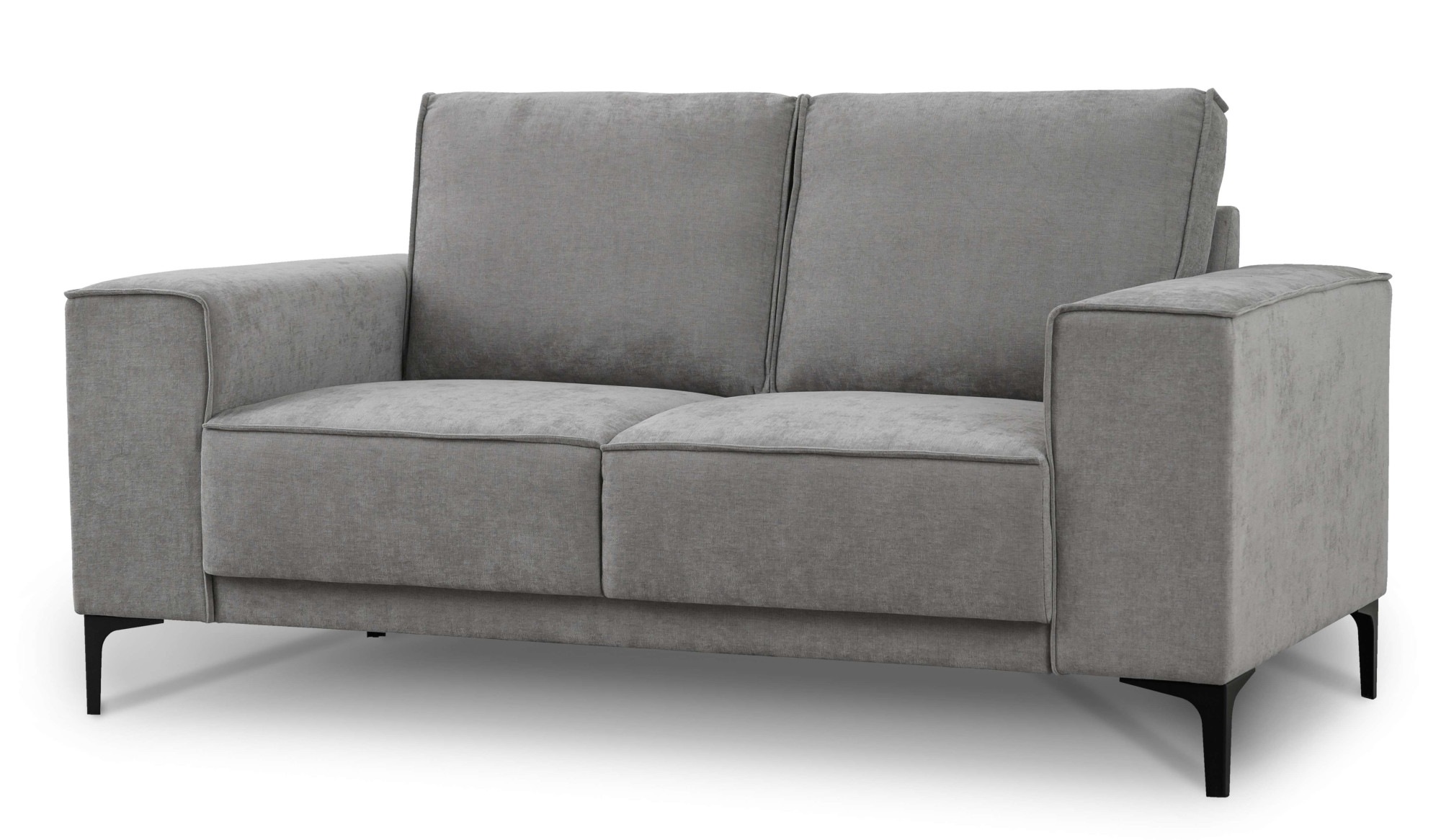 Places of Style 2-Sitzer »Kompaktsofa Oland, Struktur, Flachgewebe, Luxus-Microfaser, Boucle«, 164 cm, Wellenunterfederung, Skandi-Design, Metallfüße