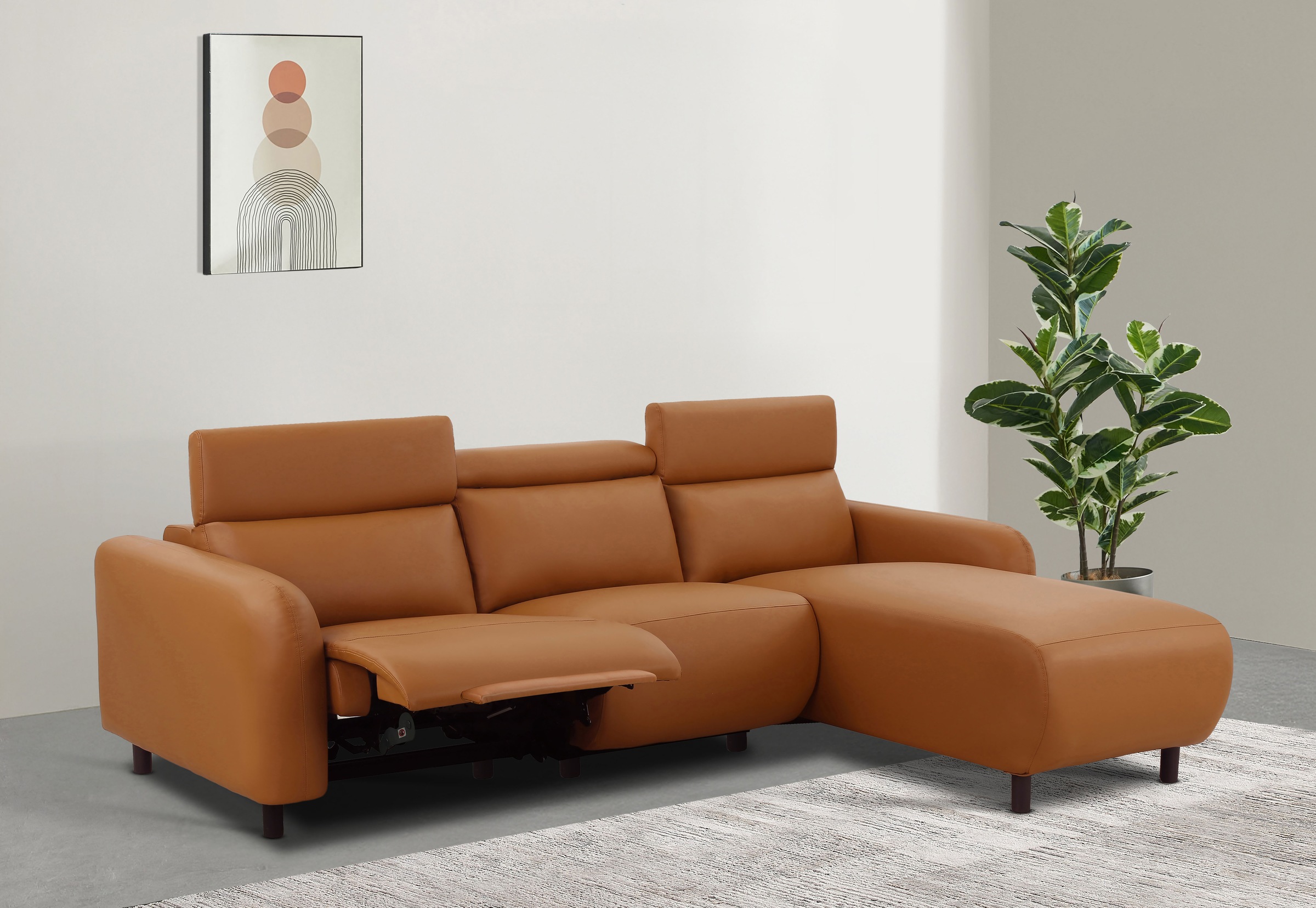Home affaire Ecksofa »SKAANE Kunstleder, L-Form, 274 cm, manuelle u. elektr günstig online kaufen
