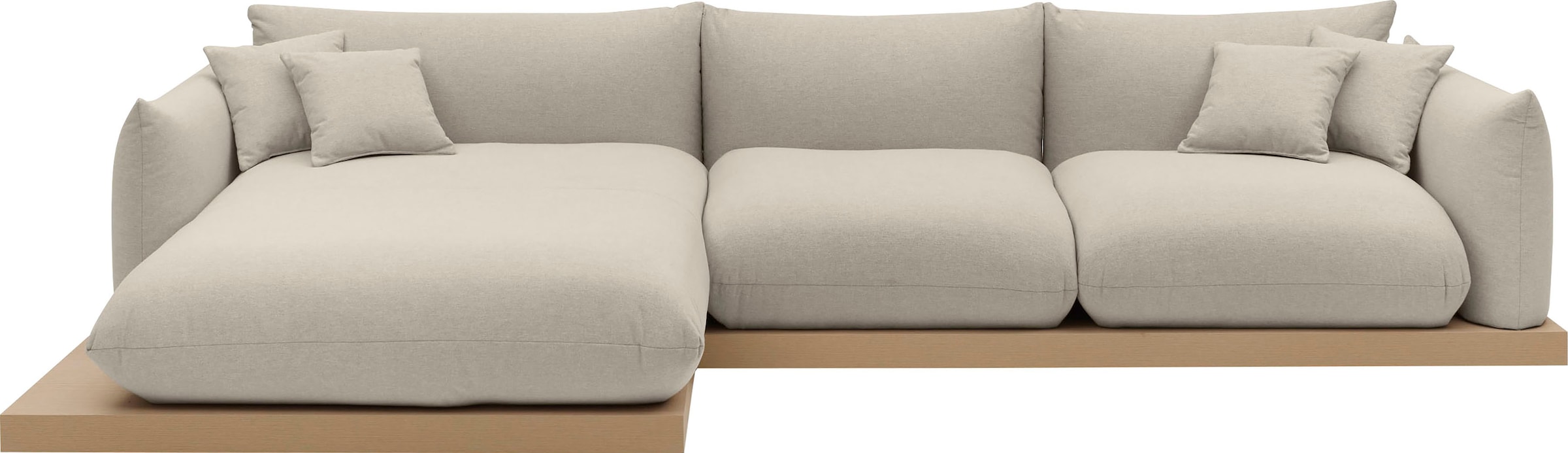 OTTO home Ecksofa »Kalix, Polsterecke mit kräftigem Holz-Plateau, moderne C günstig online kaufen