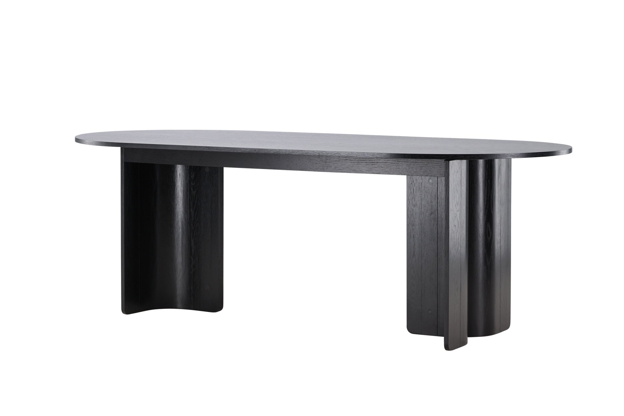Venture Home Esstisch »Tyresö, ovaler Esstisch in elegantem Schwarz, 220 × 100 cm« Esszimmertisch, MDF, hell, pflegeleicht