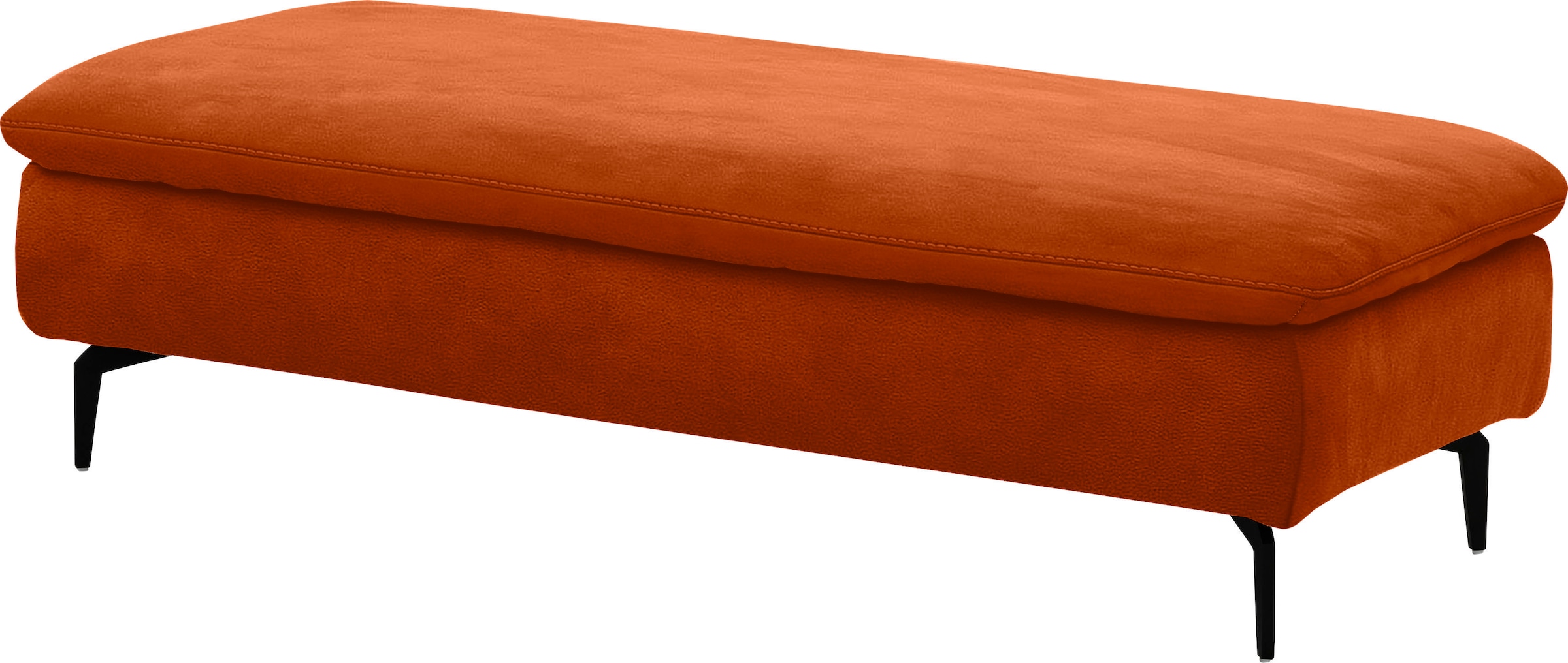 W.SCHILLIG Ecksofa »valentinoo, Designsofa, bequem, elegant und zeitlos, L-Form«, (Set), inklusive Hocker, mit Sitztiefenverstellung, Breite 299 cm
