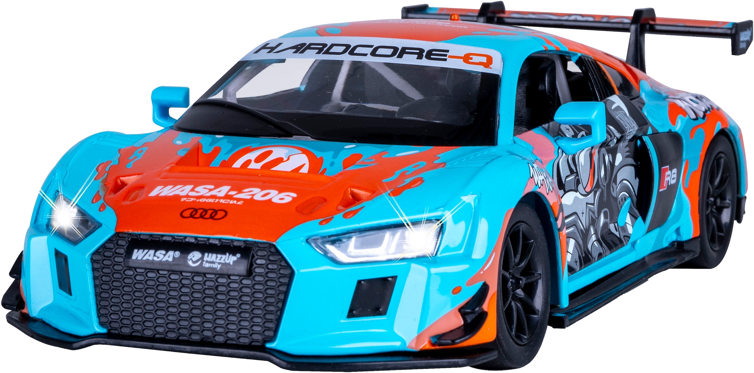 Jamara Spielzeug-Auto »Diecast, Audi R8 LMS blau inklusive Batterien« LED Licht; Maßstab 1:24