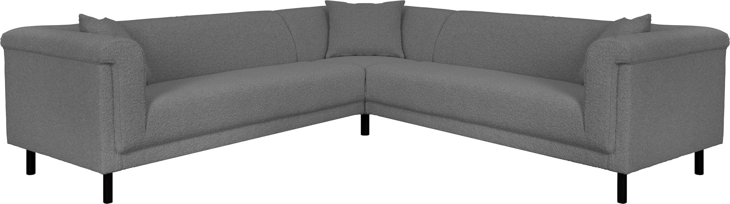 INOSIGN Ecksofa »AGNIA L-Form  B/T/H: 244/244/71 cm«, incl. Zierkissen, gleichschenklig, auch in Cord