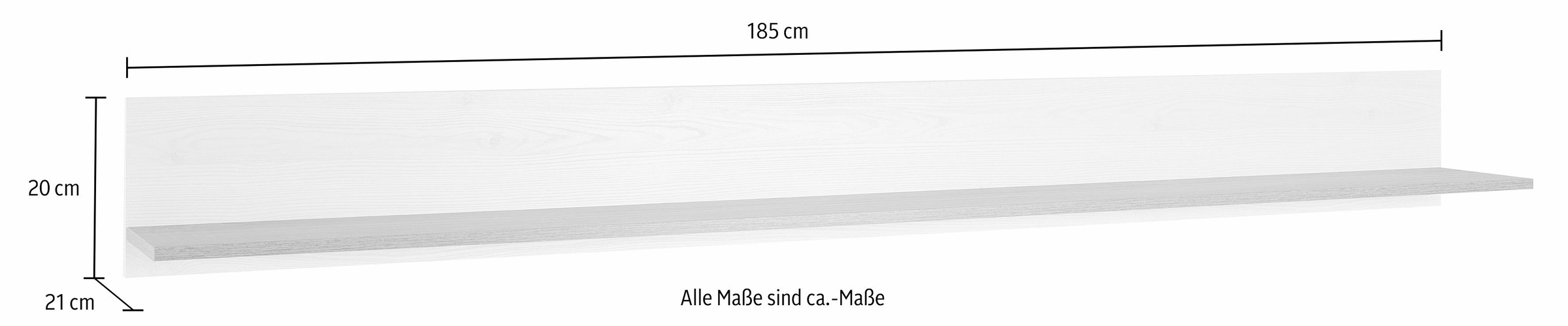Home affaire Wandregal »Larona«, Breite 185 cm, Wandboard