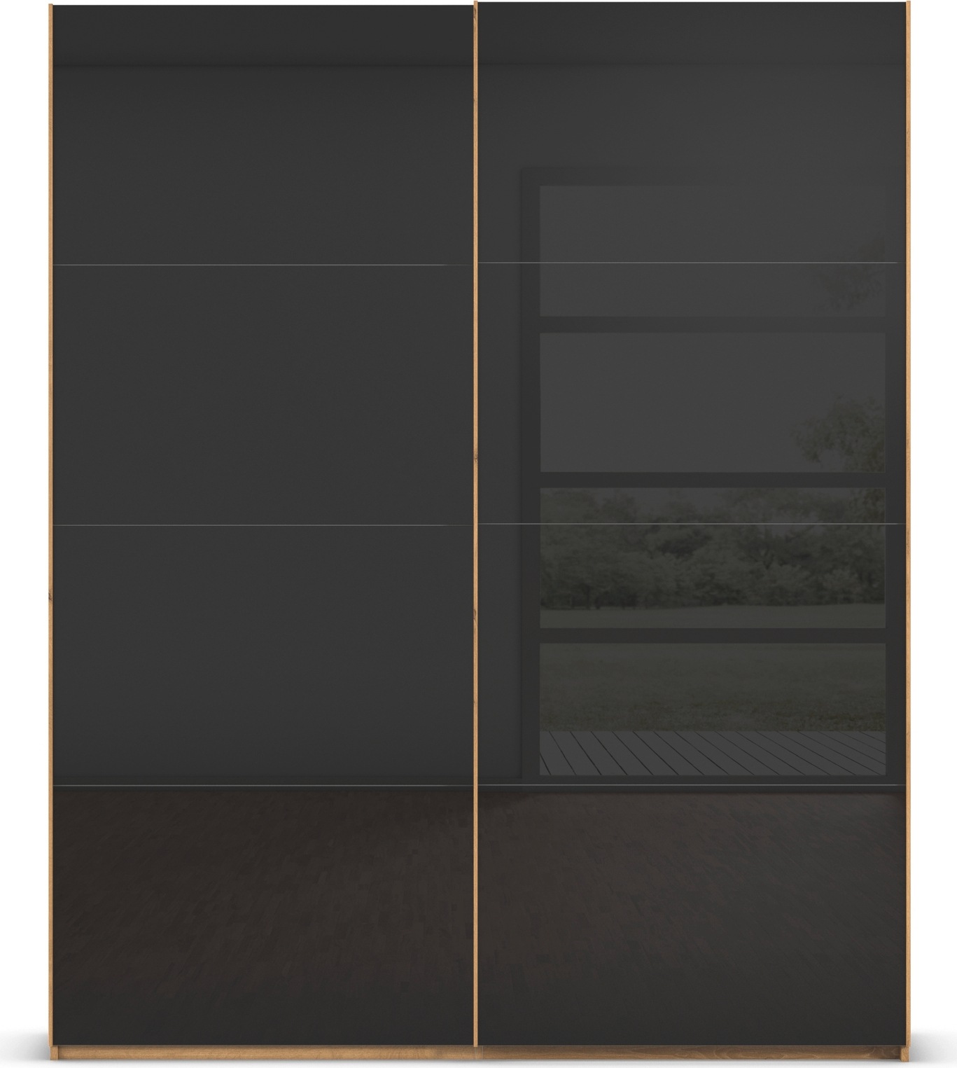 rauch Schwebetürenschrank »Kleiderschrank Schrank Garderobe Schlafzimmerschrank SCALE-FYRA«, edle viergeteilte Türen mit Glas-Front viele Farben MADE IN GERMANY