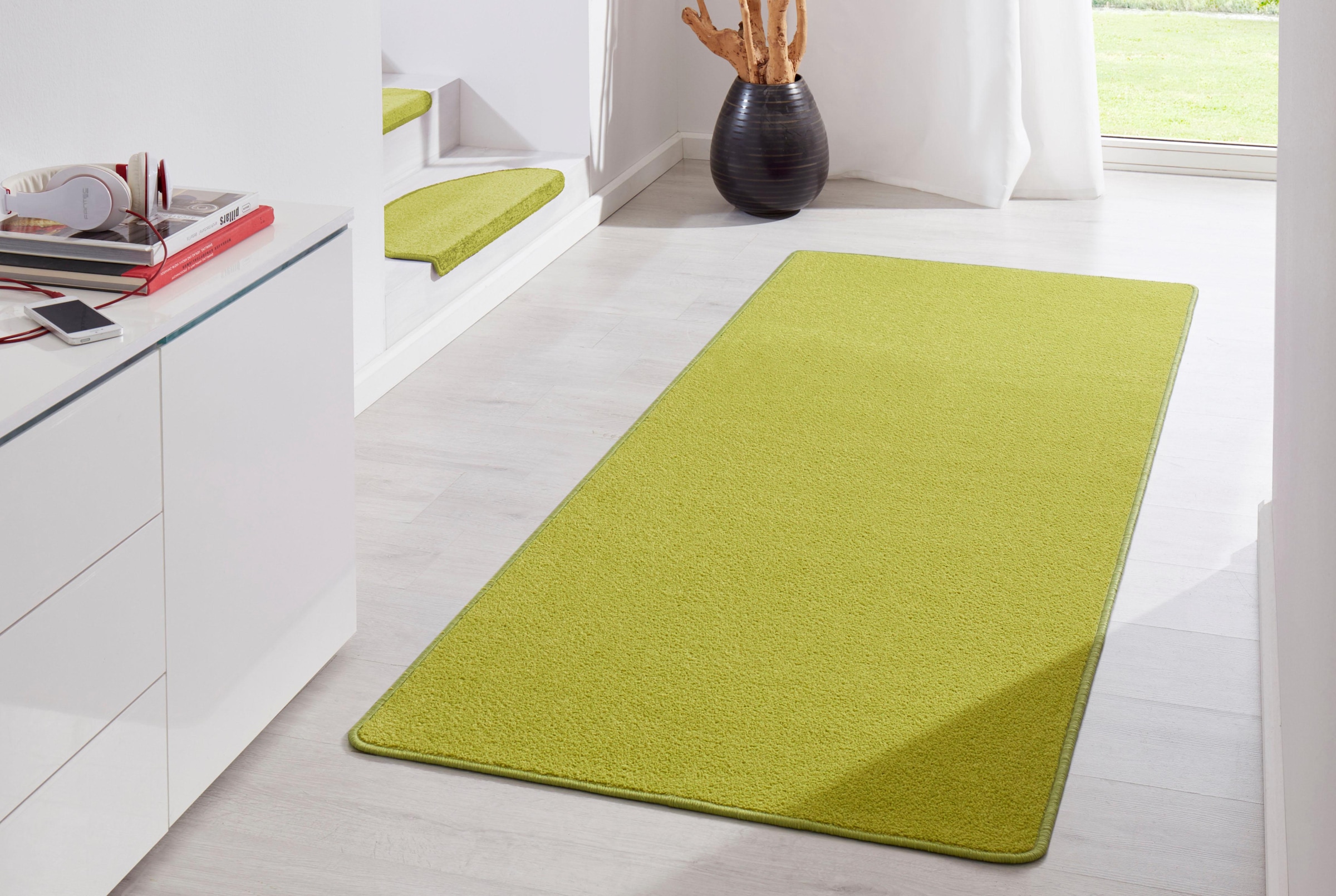 HANSE Home Teppich »Fancy«, rechteckig, 7 mm Höhe, Kurzflor, Läufer, uni, g günstig online kaufen