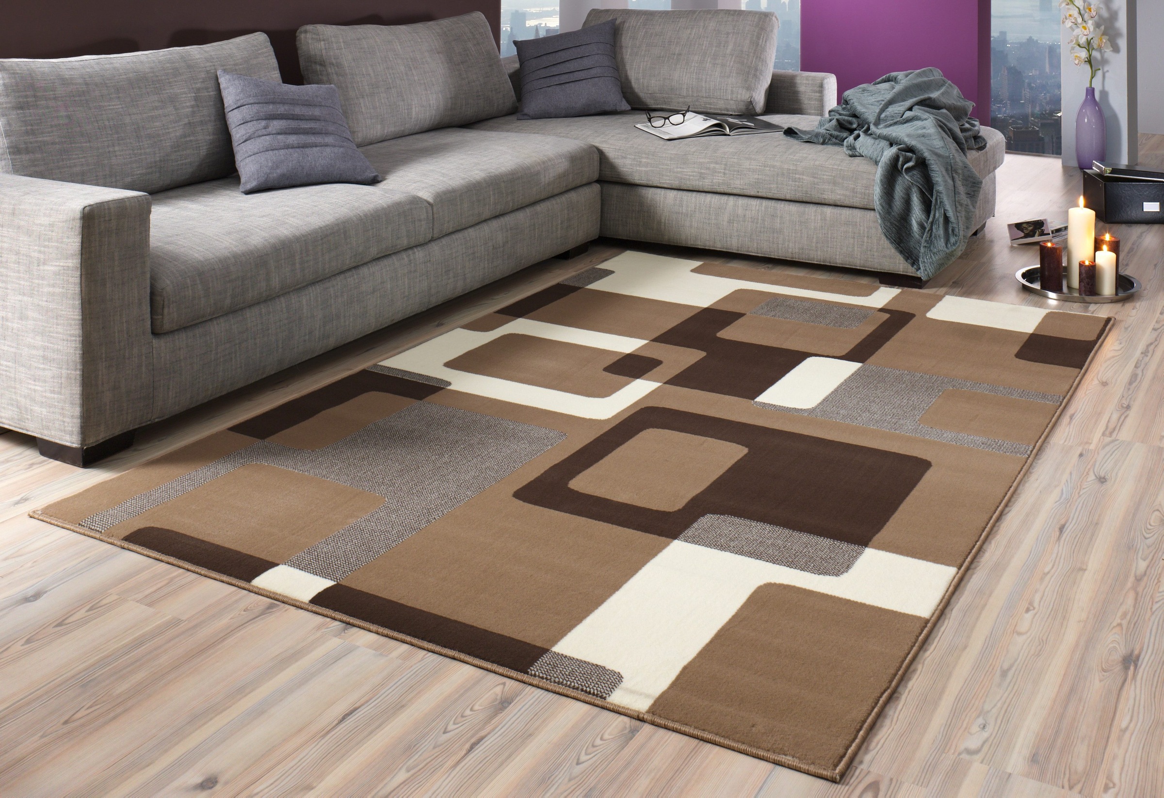 HANSE Home Teppich »Retro«, rechteckig, 9 mm Höhe, Kurzflor, Grafisches Muster, Gekettelt, Robust, Pflegeleicht
