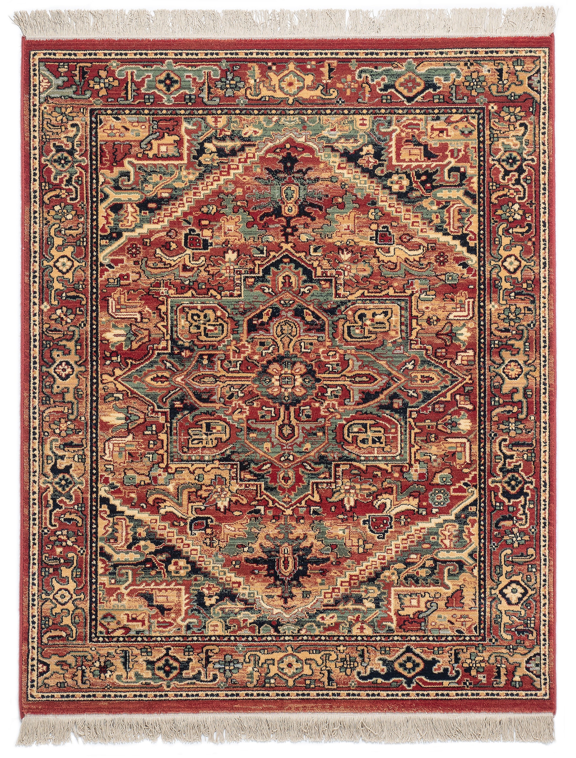 THEKO Wollteppich »Saharna 2886« rechteckig 10 mm Höhe reine Wolle, Orient-Optik, mit Fransen