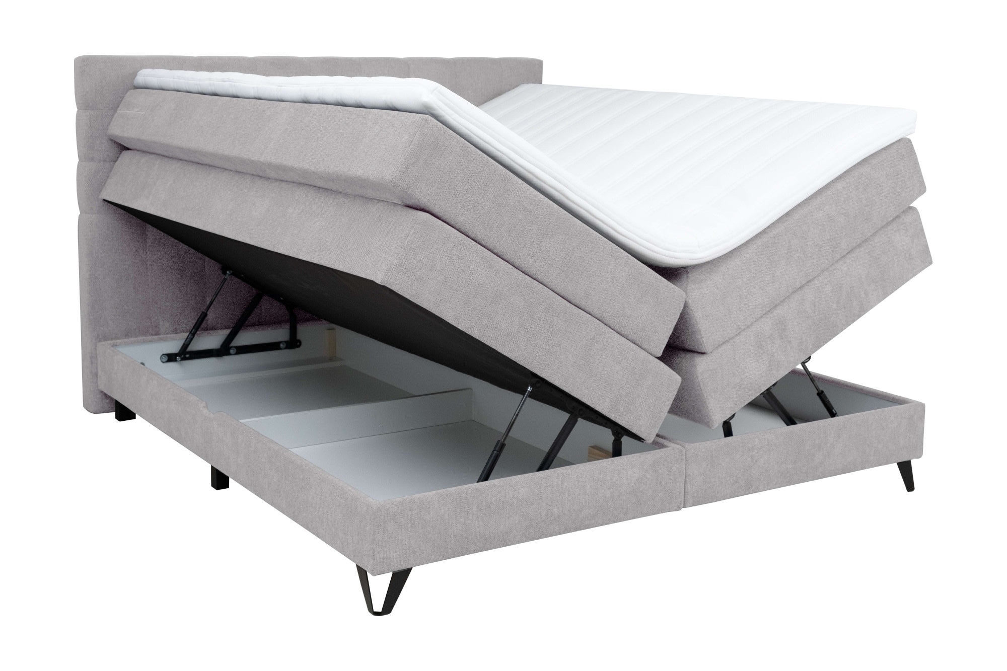 Home affaire Boxspringbett »Ilona, Doppelbett, Polsterbett, Federkernbett, Komforbett, 160, 180 cm« inkl. Topper, zwei Bettkästen, Taschen-Federkernmatratze, Härtegrad 3