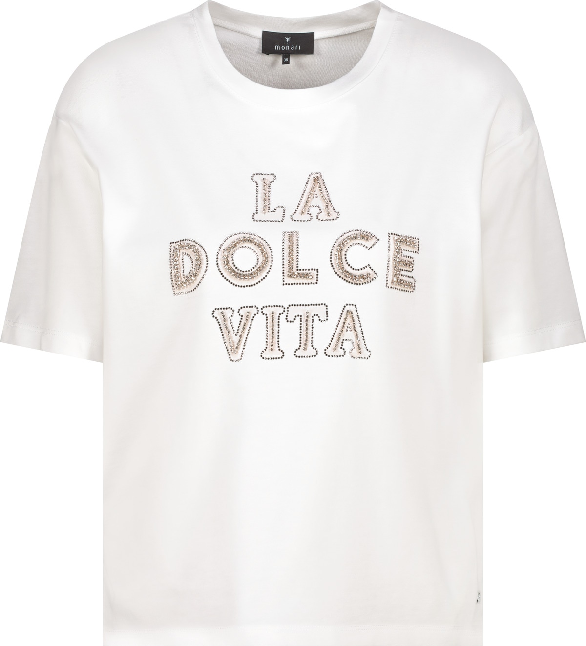 Monari T-Shirt »Schmuckschrift« Regular fit mit Schmuckschrift