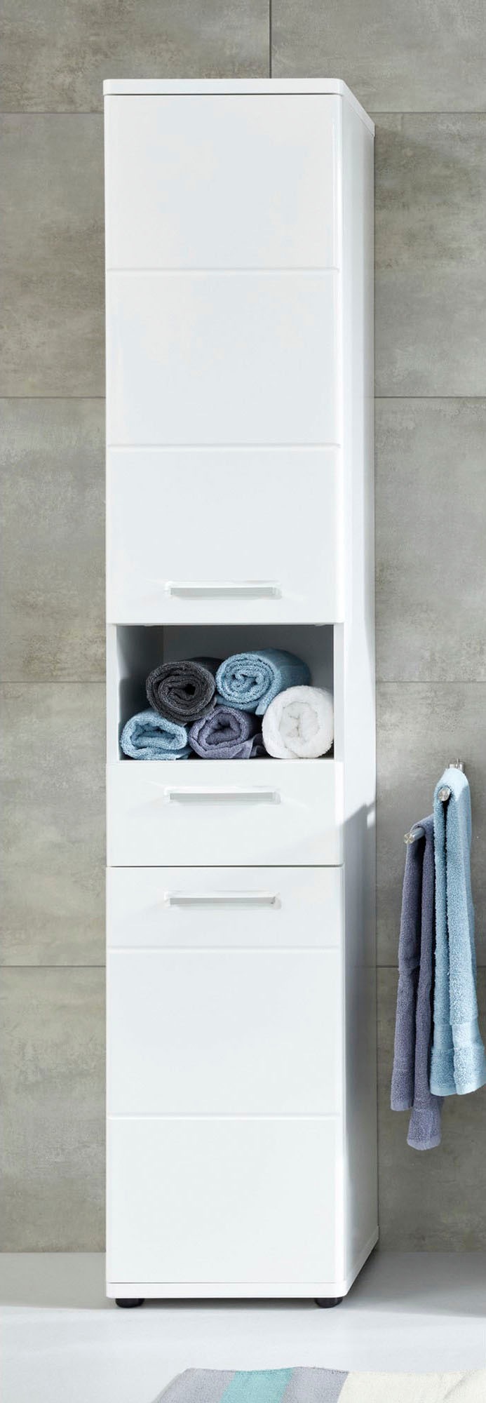 welltime Hochschrank »Mora« Hochschrank mit 2 Türen, 1 Schublade - (B/T/H) günstig online kaufen