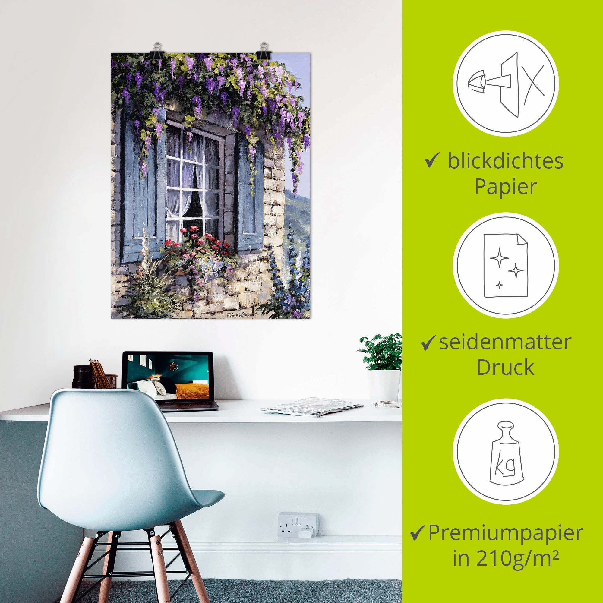 Artland Wandbild »Fenster I«, Fenster & Türen, (1 St.), als Leinwandbild, Poster, Wandaufkleber in verschied. Größen