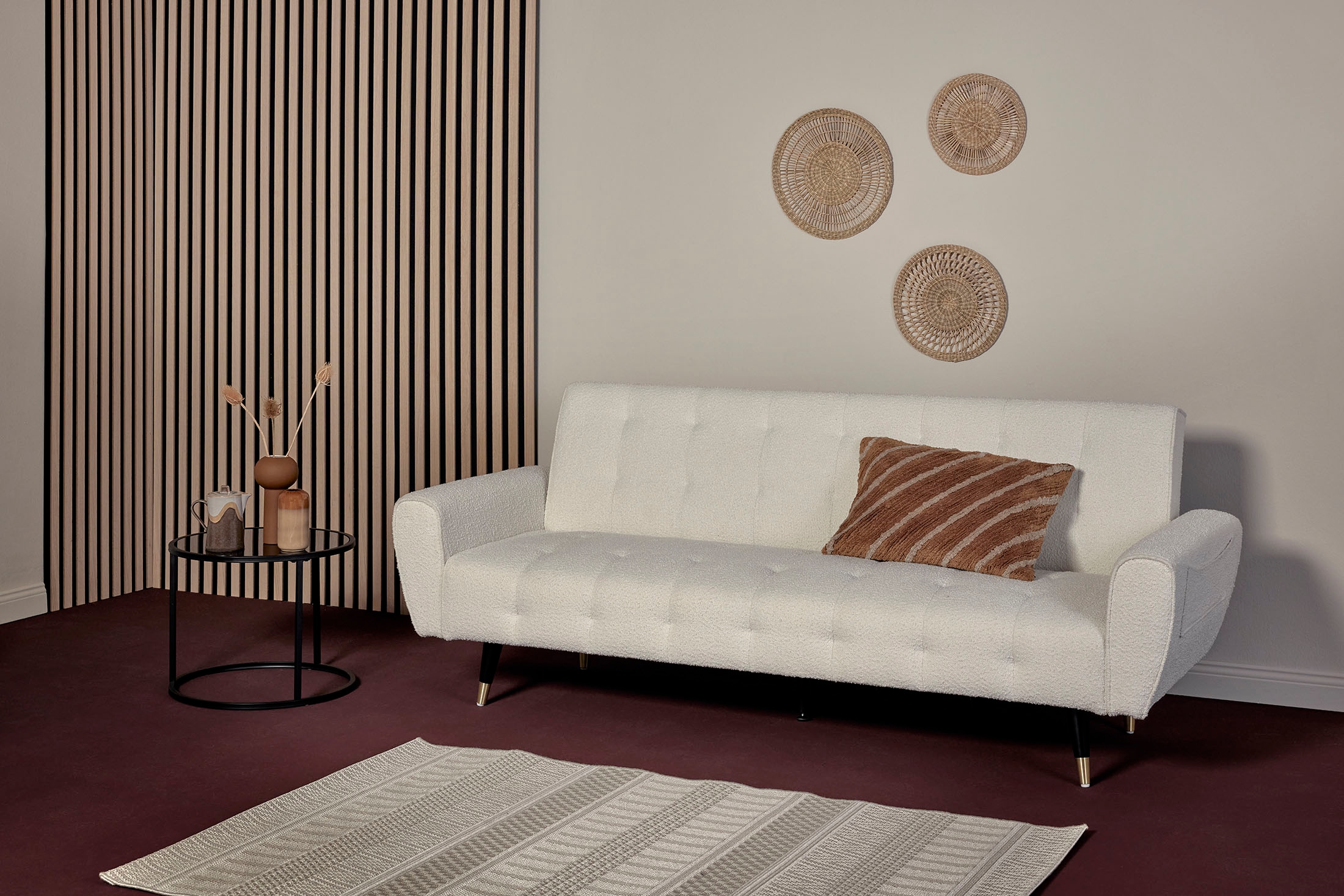 Jahnke 3-Sitzer »CHILLAX DREAM« mit Schlaffunktion, Seitentasche, Breite 213 cm