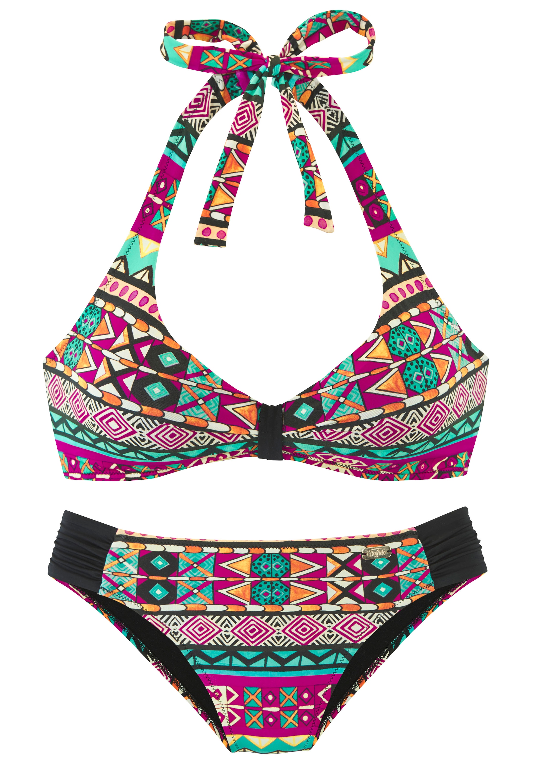 Buffalo Bandeau-Bikini, mit farbenfrohen Design