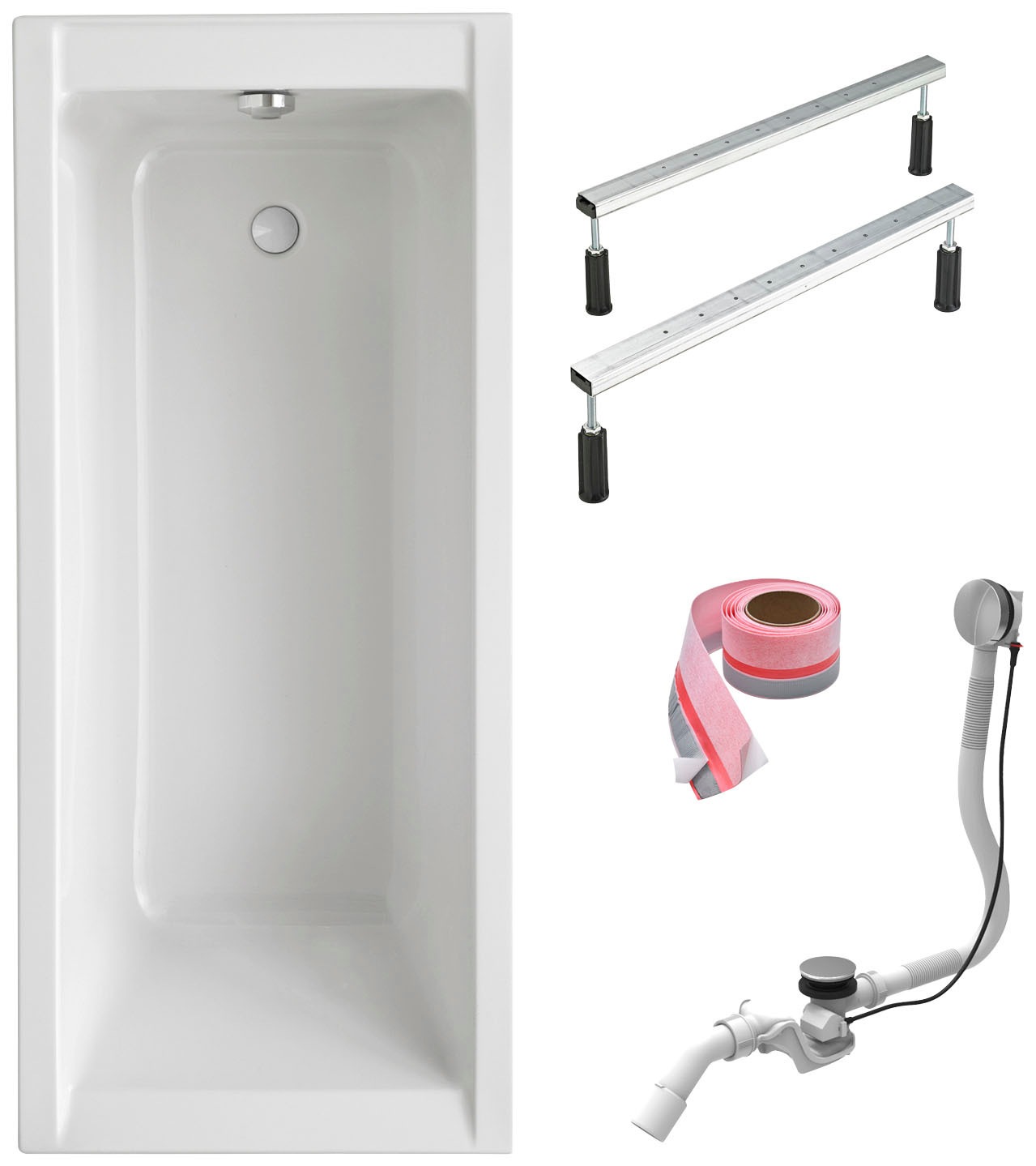 OTTOFOND Einbauwanne »Körperformwanne« 160x70 cm, mit Fußgestell, Ablaufgar günstig online kaufen