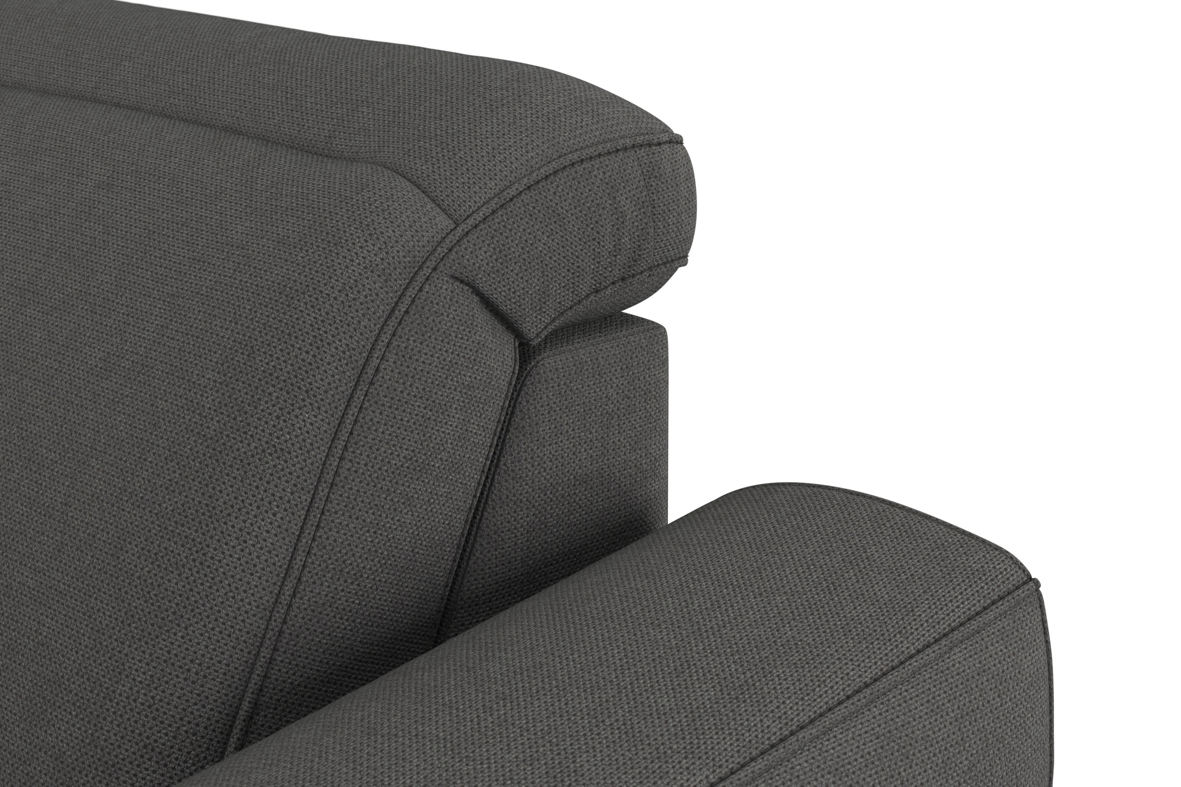 sit&more Ecksofa »Dundee L-Form«, mit Federkern und Massivholzfüßen, wahlweise mit Kopfteilverstellung