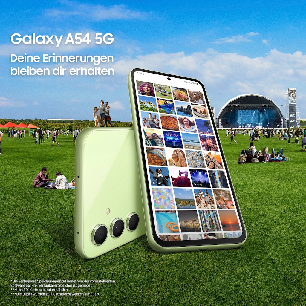 Samsung Smartphone »Galaxy A54 5G 256GB«, leicht violett, 16,31 cm/6,4 Zoll, 256 GB Speicherplatz, 50 MP Kamera