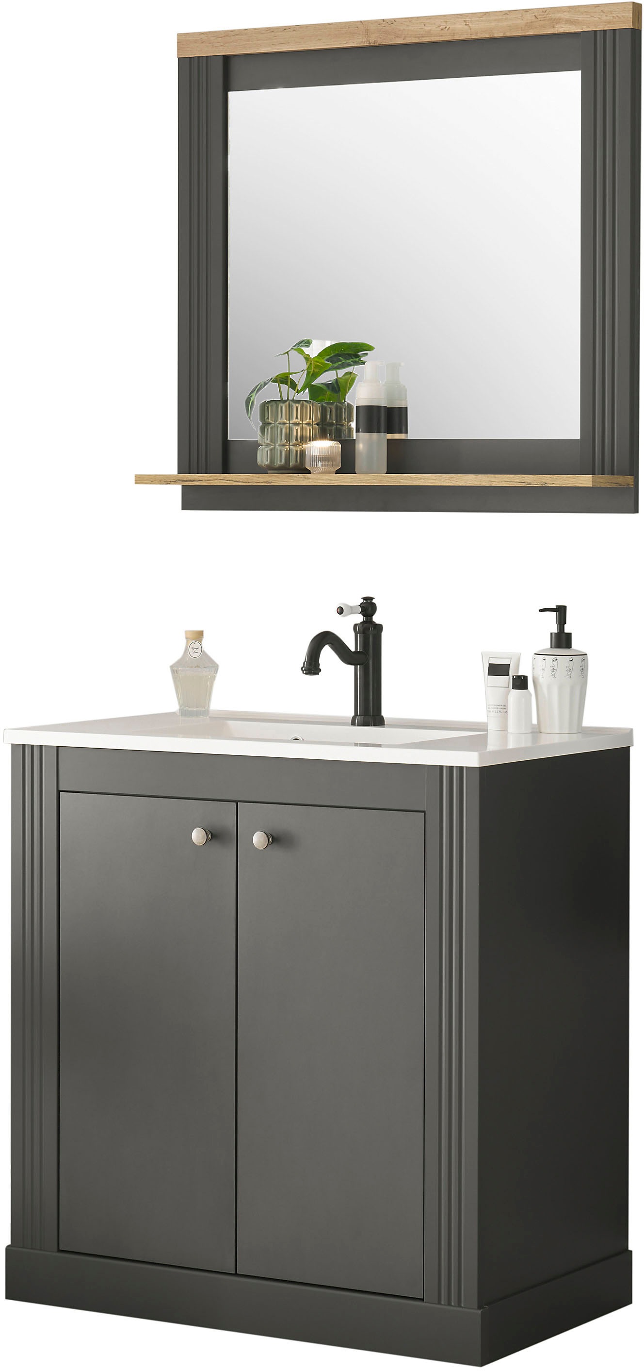 Home affaire Badmöbel-Set »WESTMINSTER, Bad im Landhausstil, 2-teiliges Bad günstig online kaufen