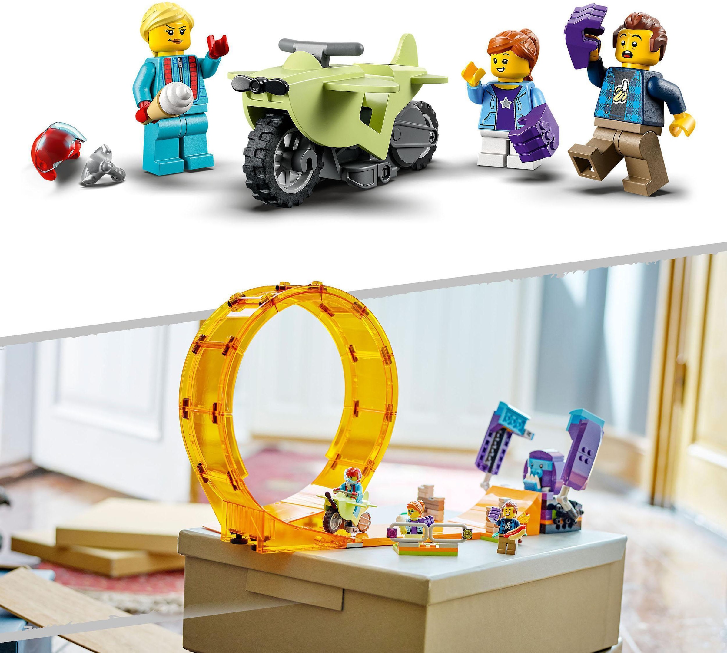LEGO® Konstruktionsspielsteine »Schimpansen-Stuntlooping (60338), LEGO® City Stuntz«, (226 St.)