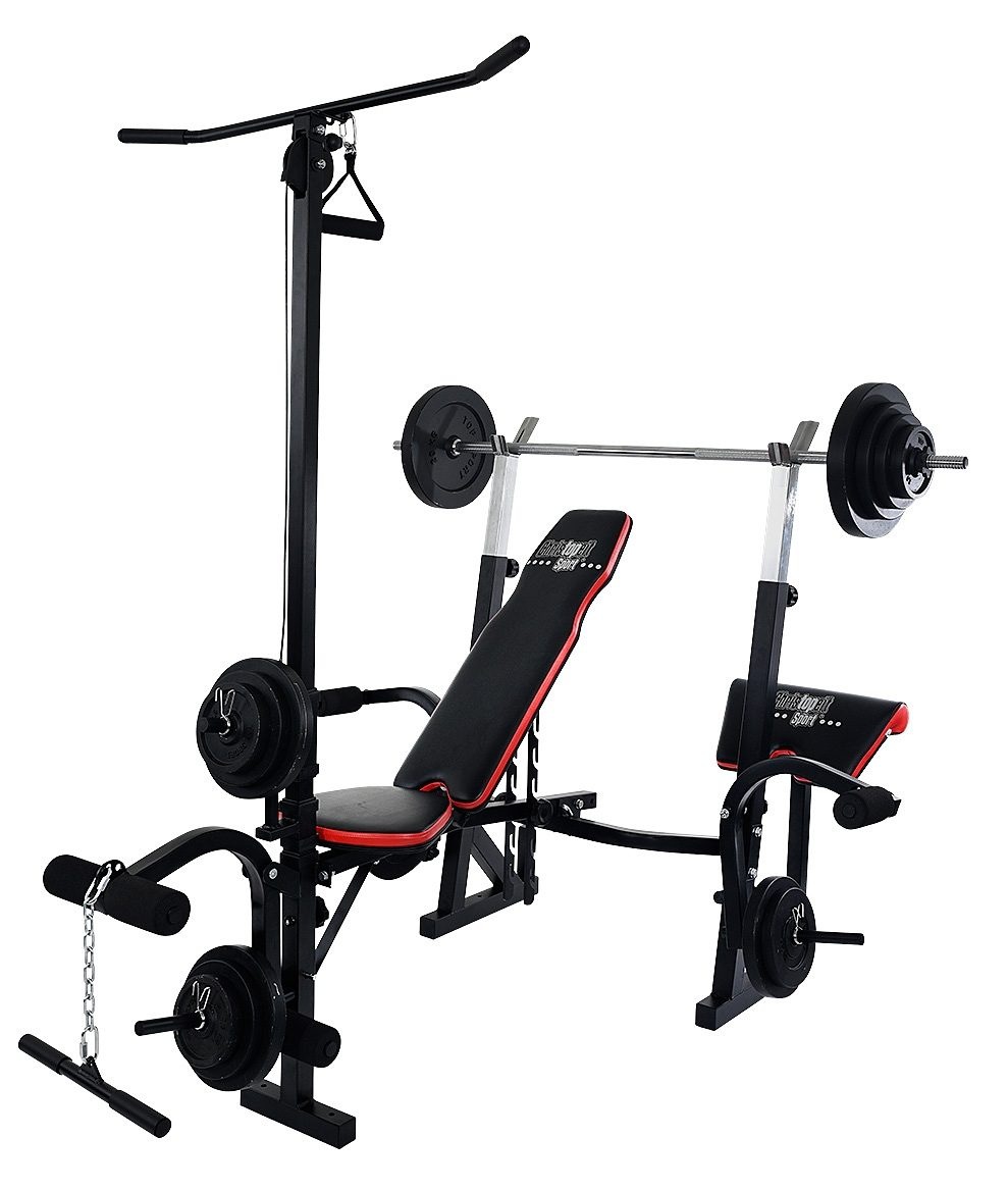 Christopeit Sport Hantelbank Power XL Set Mit Langhantelstange 