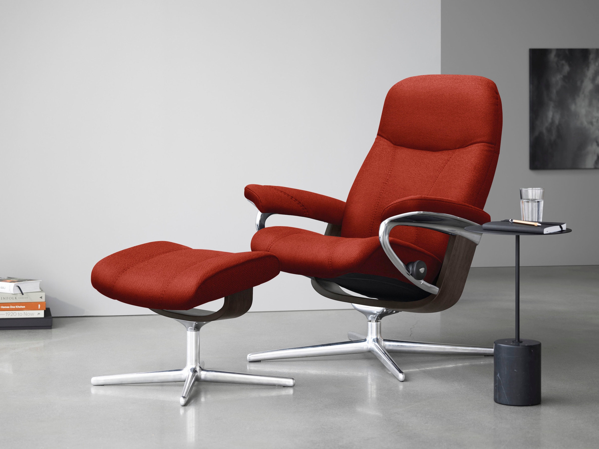 Stressless Fußhocker "Consul", mit Cross Base, Größe S, M & L, Holzakzent W günstig online kaufen