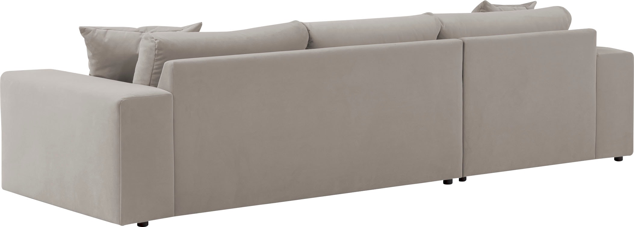 andas Ecksofa »SLEETLAND XXL in Samtvelours oder Vintage-Leder-Optik, L-Form,«, besonders groß und bequem