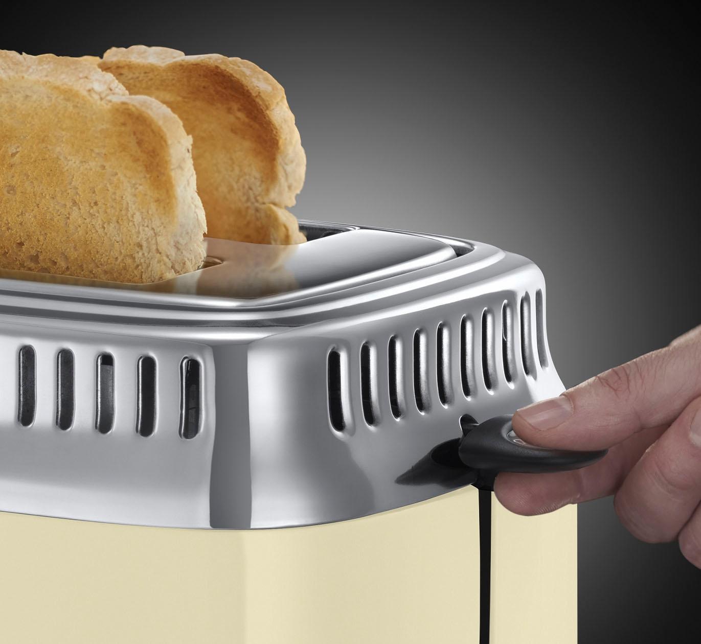 RUSSELL HOBBS Toaster »21682-56«, 2 kurze Schlitze, 1300 W, Retro Vintage Cream