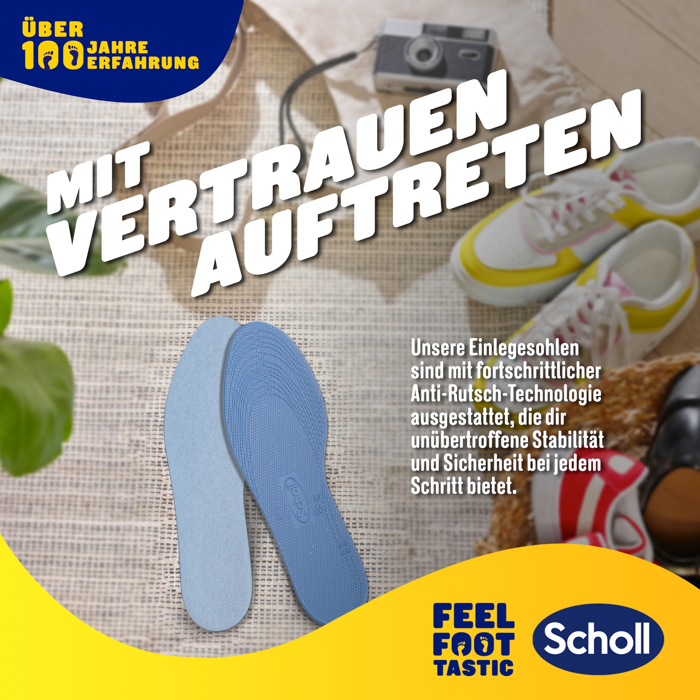 Scholl Einlegesohlen »stoßdämpfende Einlegesohlen«, (Packung, extra dünn, 1 Paar)