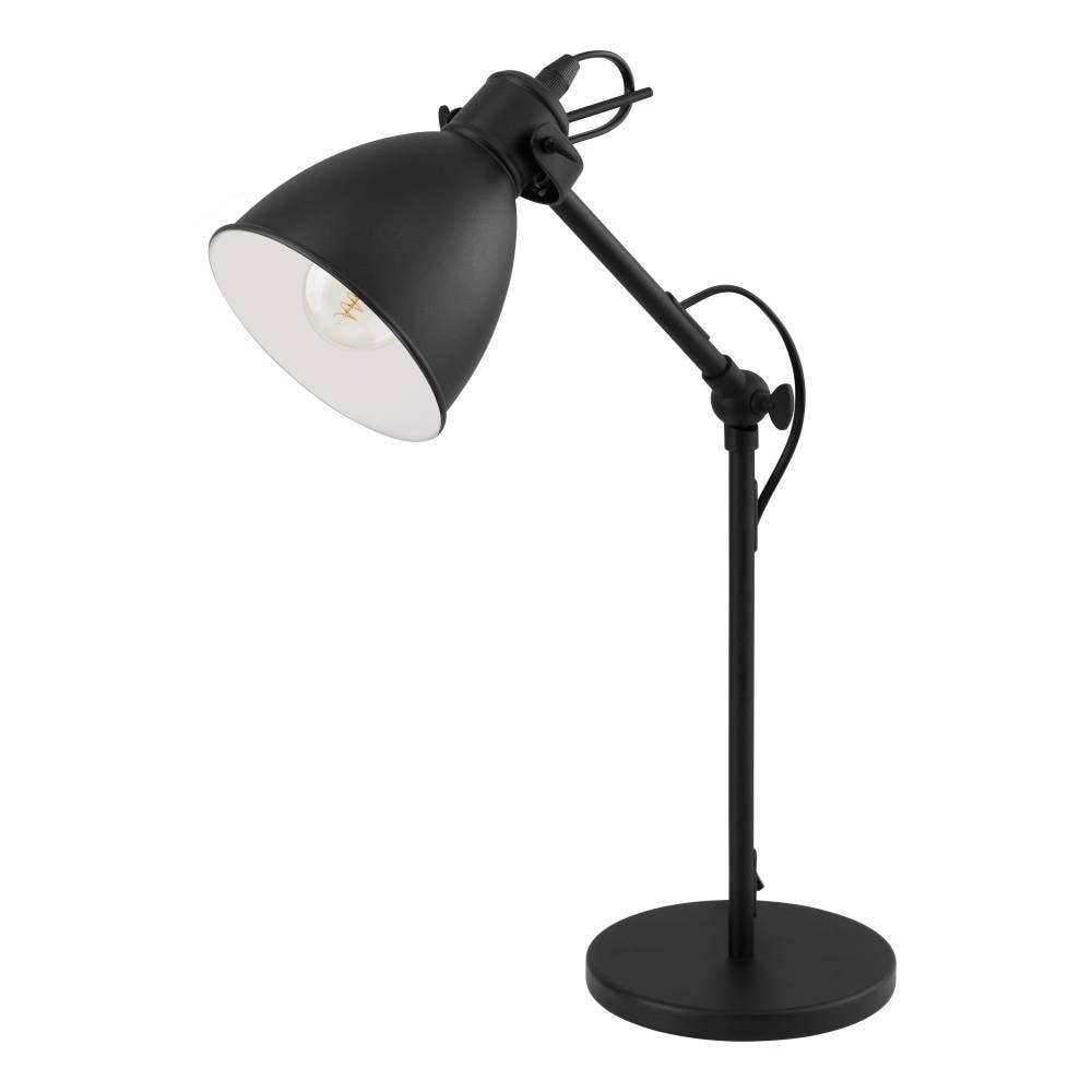 EGLO Tischleuchte »PRIDDY Tischlampe, Nachttischlampe, Stahl, schwarz, E27, Industrial« E27 Wohnzimmerlampe, Esszimmer, 1 flammig, Retro, Vintage, 42,5x15,5cm