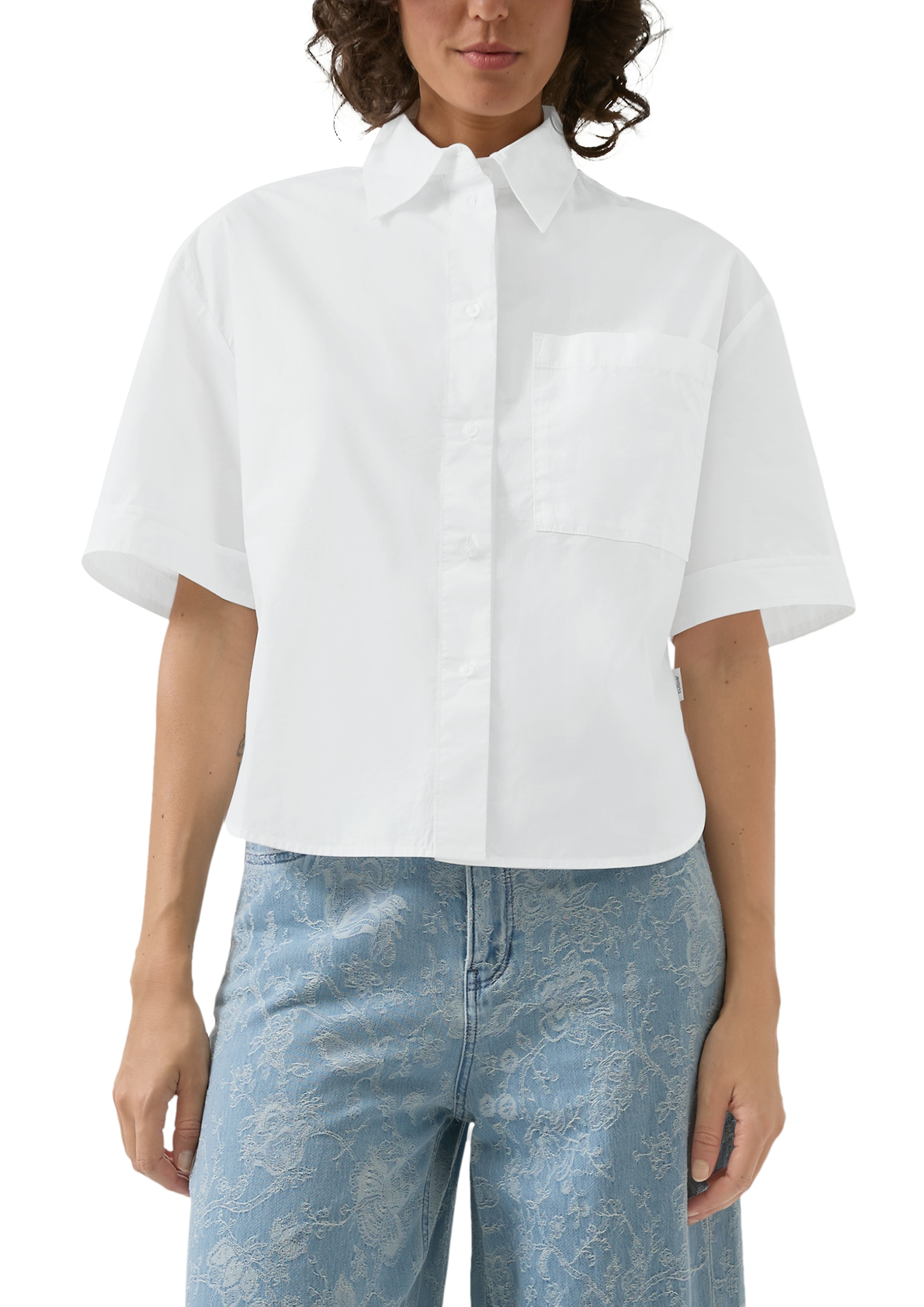 s.Oliver Hemdbluse mit Brust Tasche