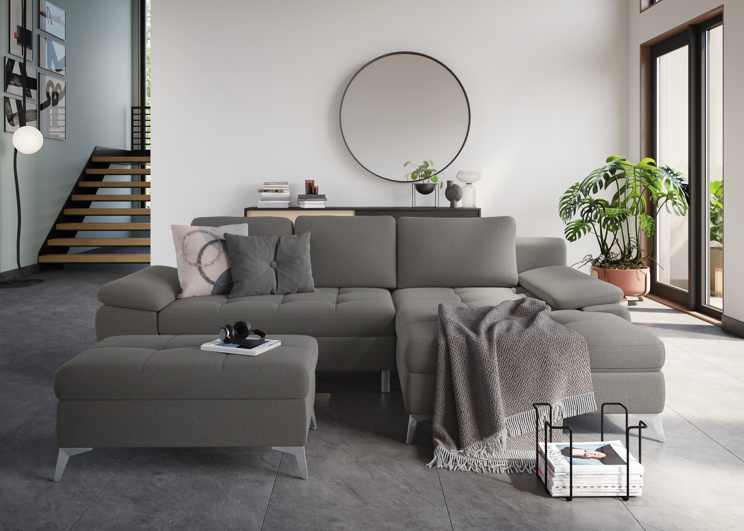 sit&more Ecksofa »Latigo L-Form«, mit Recamiere, wahlweise mit Bettfunktion und Bettkasten