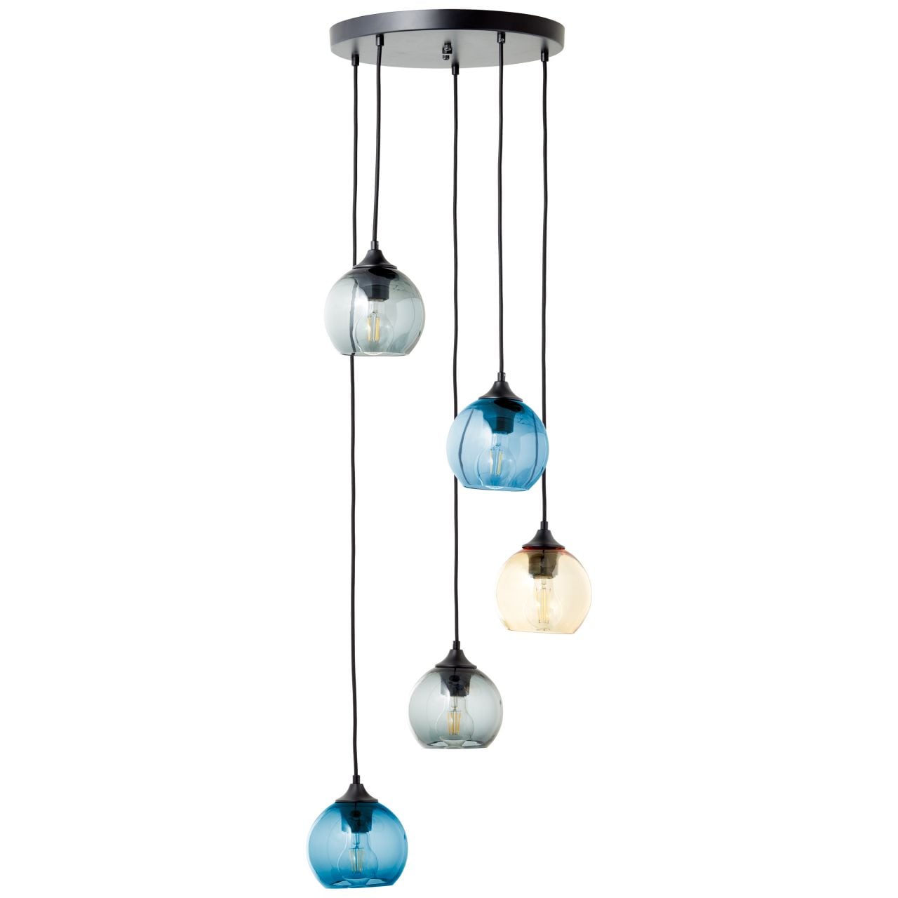 Brilliant Pendelleuchte »Amiri«, 5 flammig, Leuchtmittel E14   ohne Leuchtm günstig online kaufen
