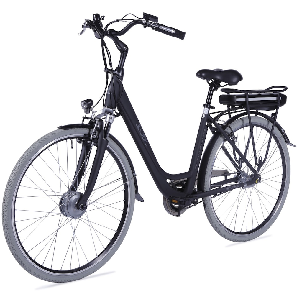 LLobe E-Bike »Metropolitan JOY schwarz 8Ah«, 3 Gang, Frontmotor 250 W