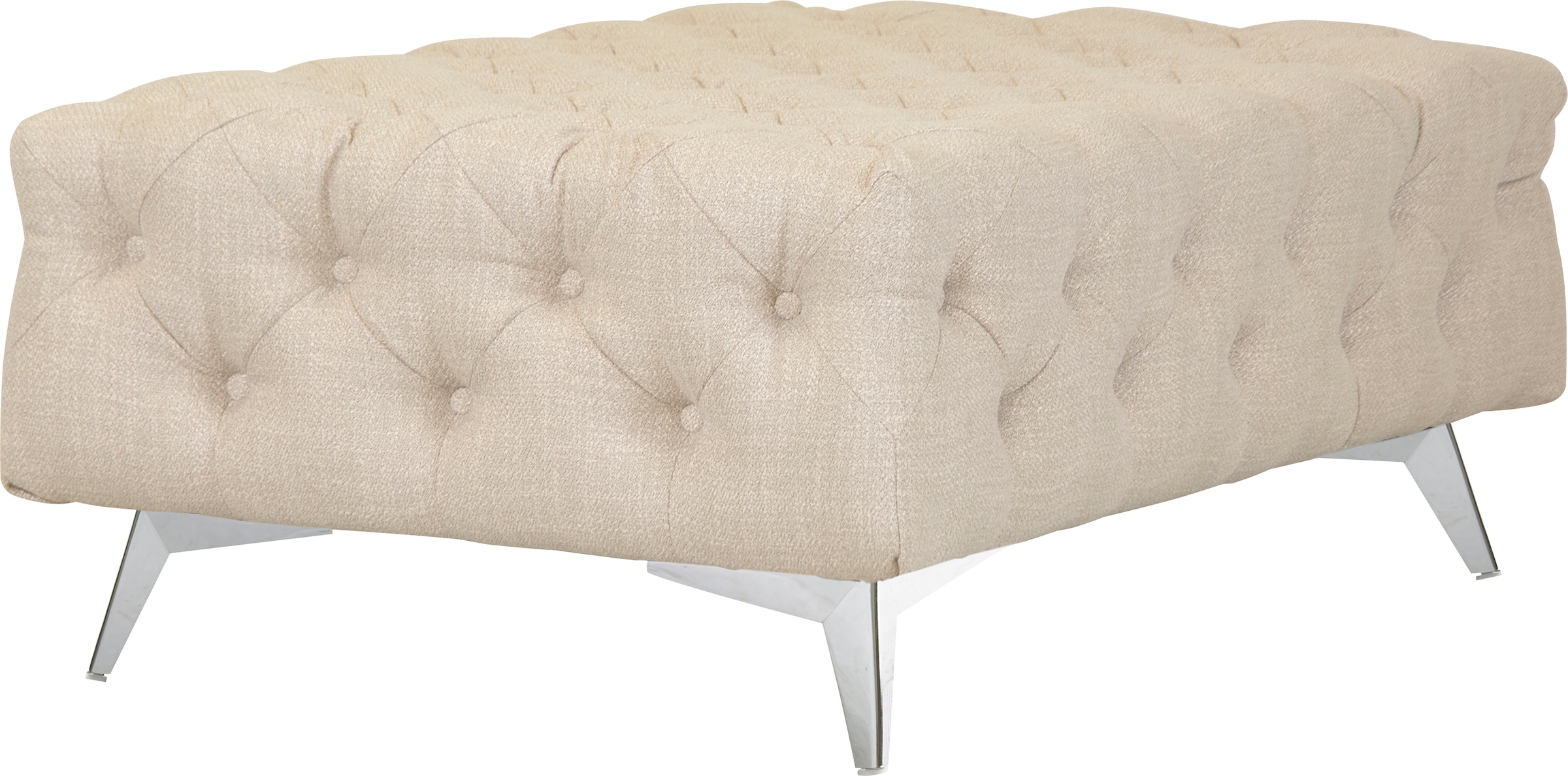 Leonique Polsterhocker »Glynis«, aufwändige Knopfheftung, moderne Chesterfield Optik, Fußfarbe wählbar
