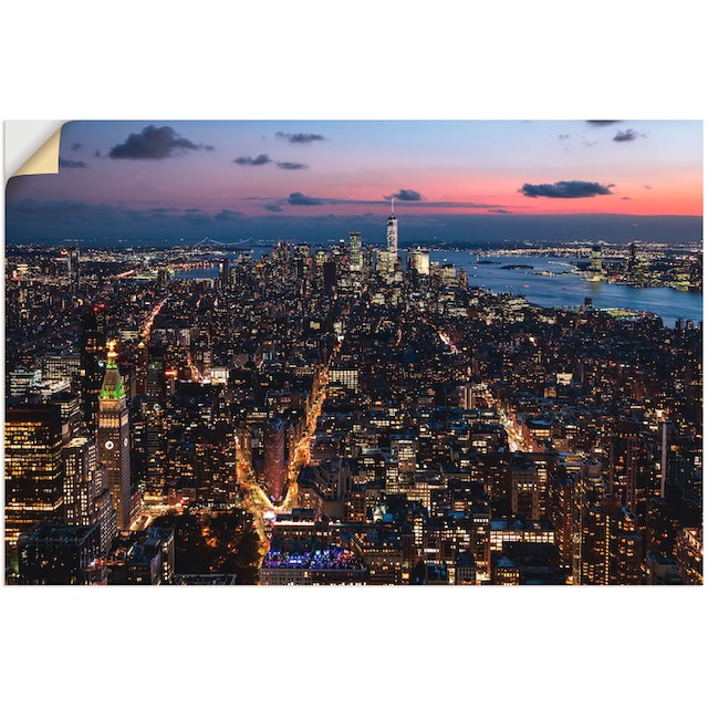 Artland Wandbild »New York Manhattan«, Amerika, (1 St.), als Alubild,  Leinwandbild, Wandaufkleber oder Poster in versch. Größen auf Raten  bestellen