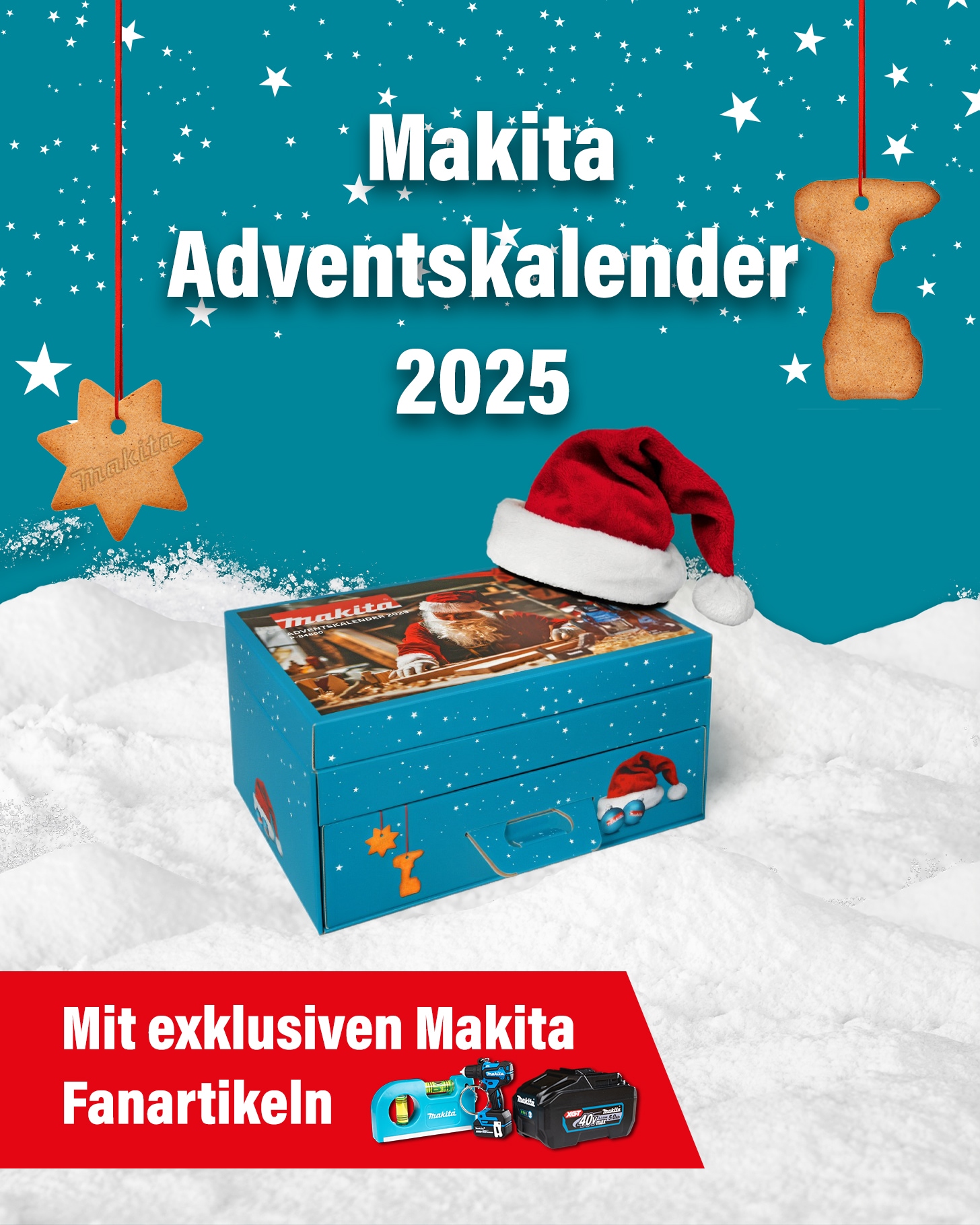 Makita Adventskalender »2025« für Erwachsene mit vielen praktischen Werkzeugen und originellen Fanartikeln