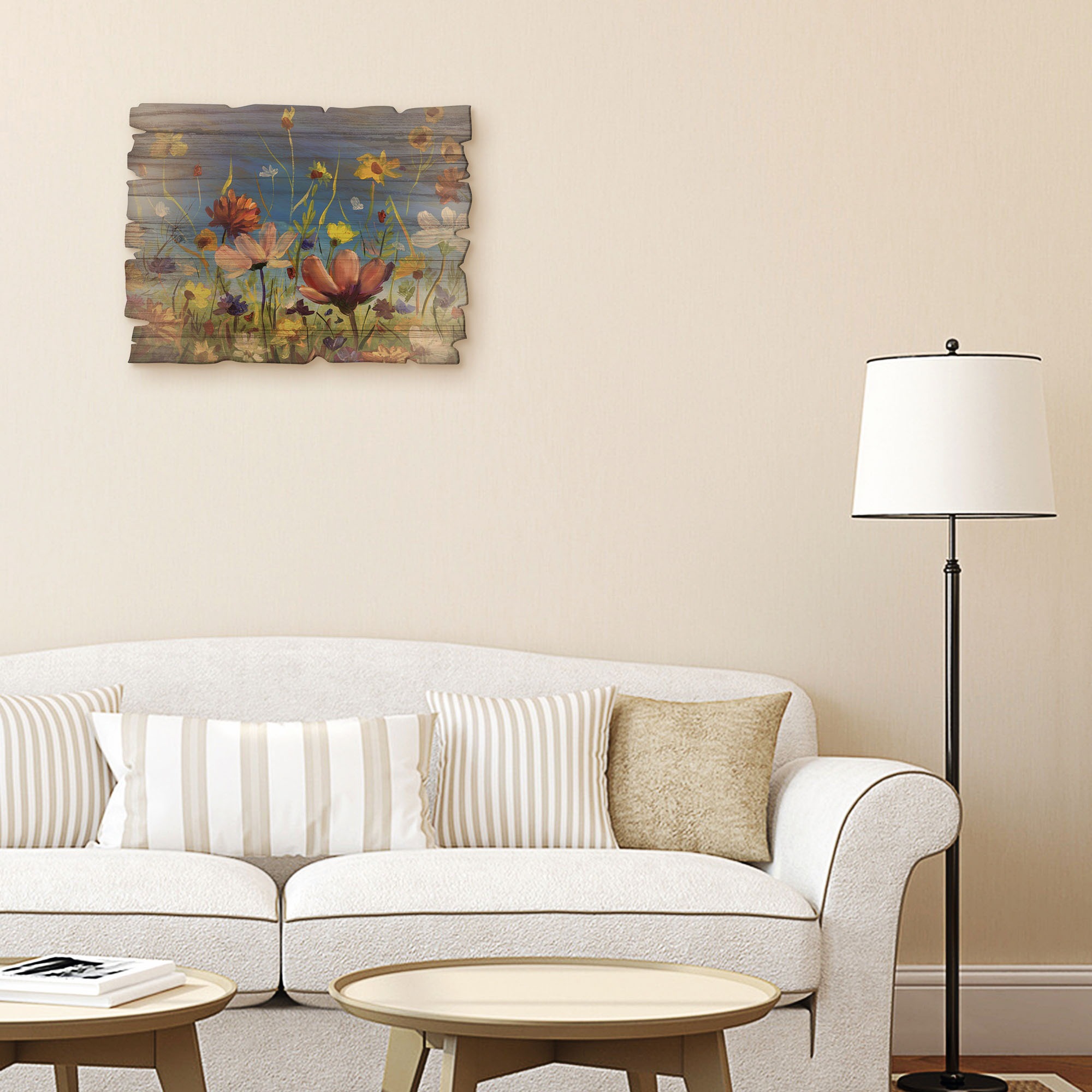 Artland Holzbild »Wildblumenwiese blauer Himmel« Blumenwiese 1 Stk. tlg. günstig online kaufen