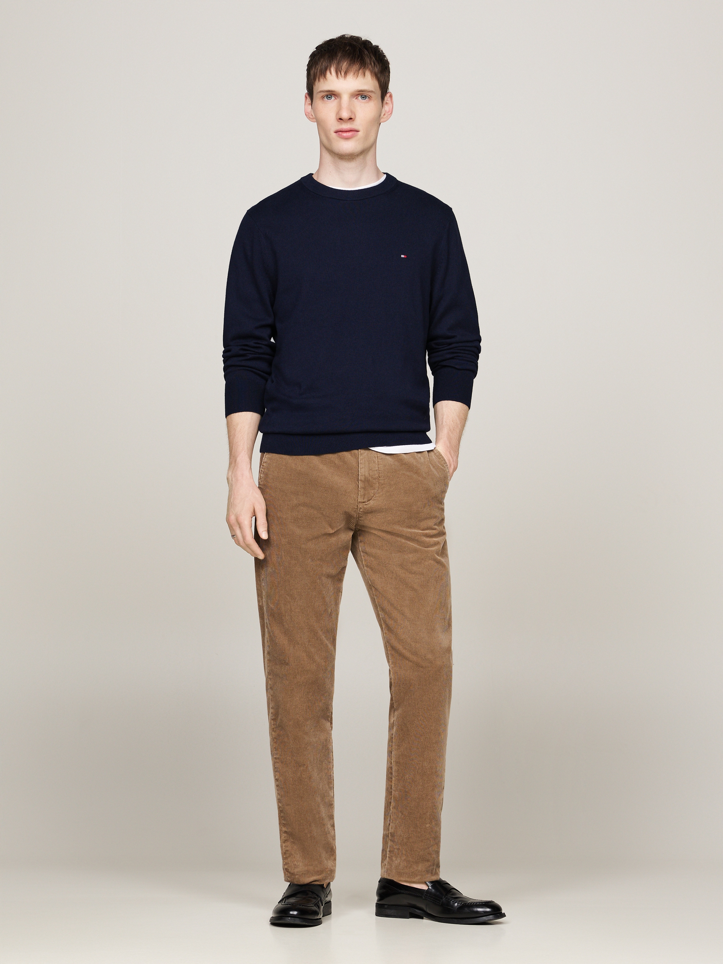 Tommy Hilfiger Rundhalspullover »PIMA ORG CTN CASHMERE CREW NECK«