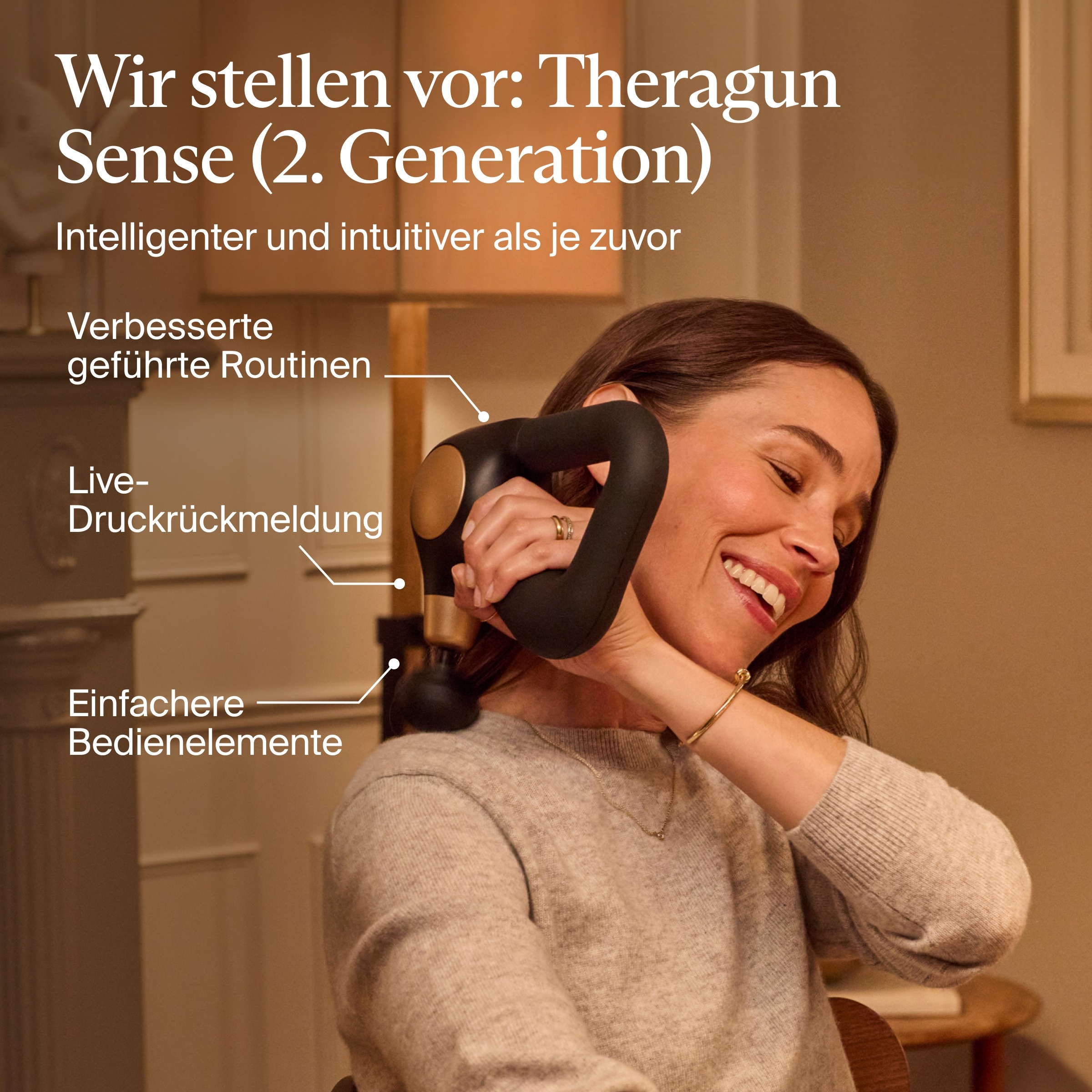 Therabody Massagepistole »Theragun Sense 2« Schmerzen & Muskelkater lindern, Verspannungen lösen, besser schlafen