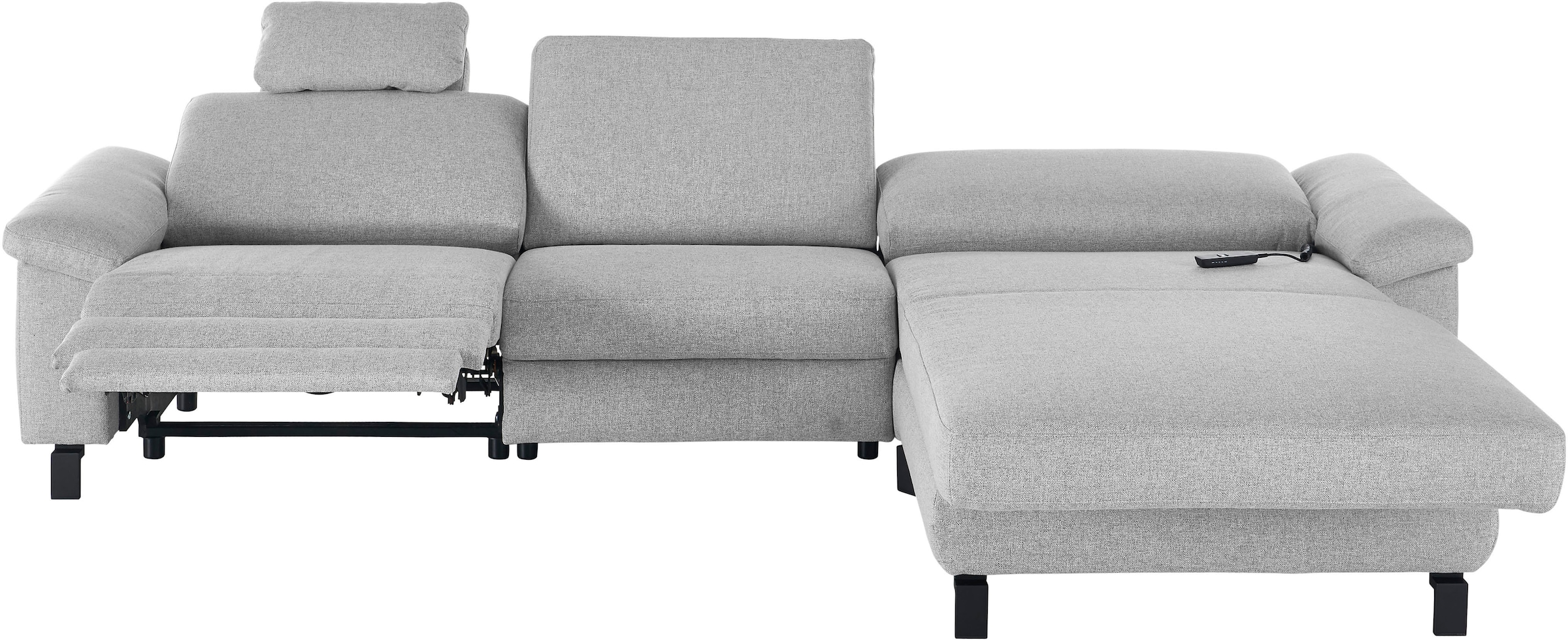 3C Candy Ecksofa »Mainau L-Form«, Relaxfunktion im 1,5-Sitzer, motorische Schlaffunktion in Longchair
